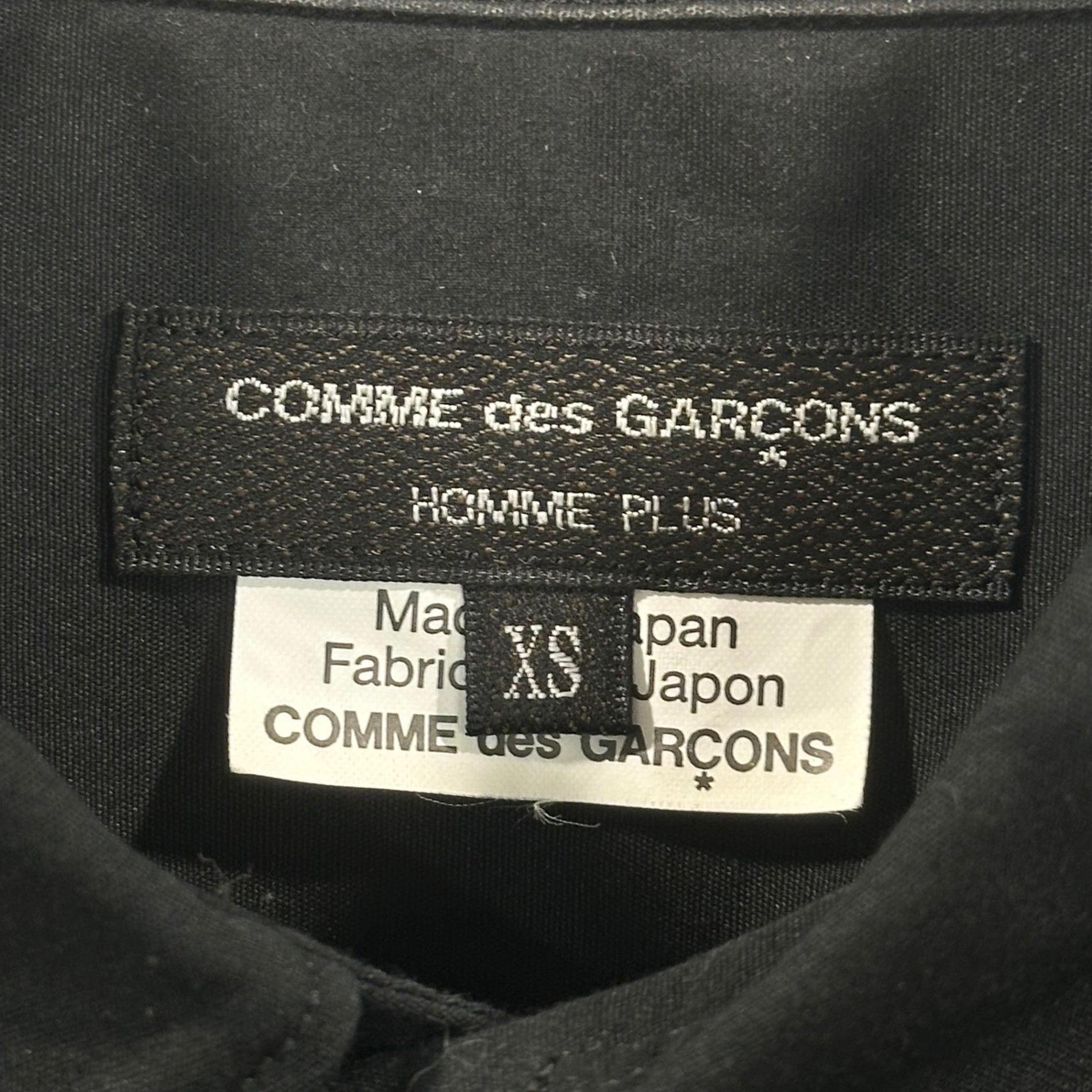 COMME des GARCONS HOMME PLUS(コムデギャルソンオムプリュス) 19SS Harness Shirt クレイジースーツ期 短冊 ハーネス シャツ PC-B013 XS ブラック AD2018