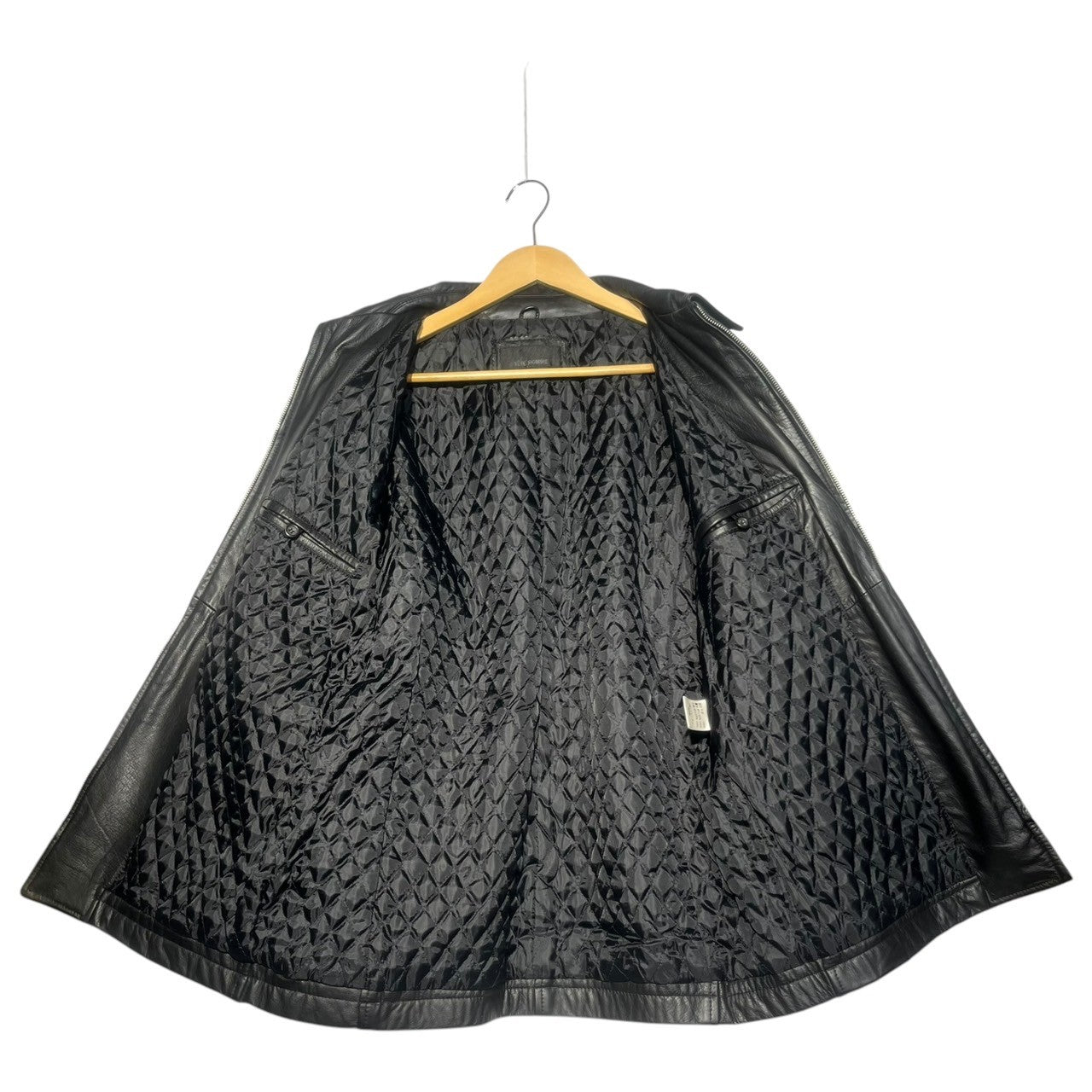 TETE HOMME(テットオム) 00's cow hide leather jacket カウハイド レザー ジャケット コート 本革 16385002 L ブラック