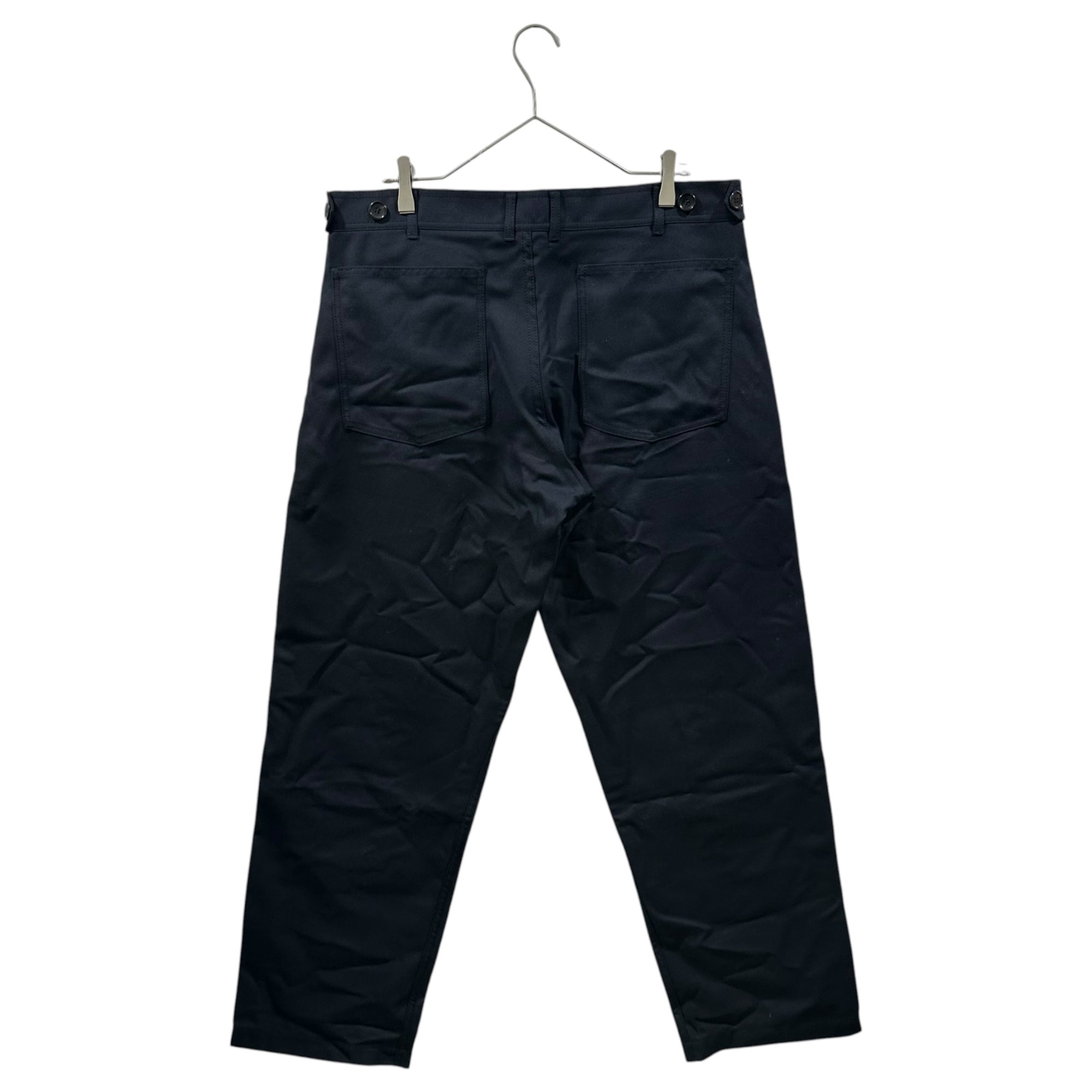 COMME des GARCONS SHIRT(コムデギャルソンシャツ) Wool Wide-Leg Trousers ウール ワイド トラウザー パンツ S18161 M ネイビー フランス製