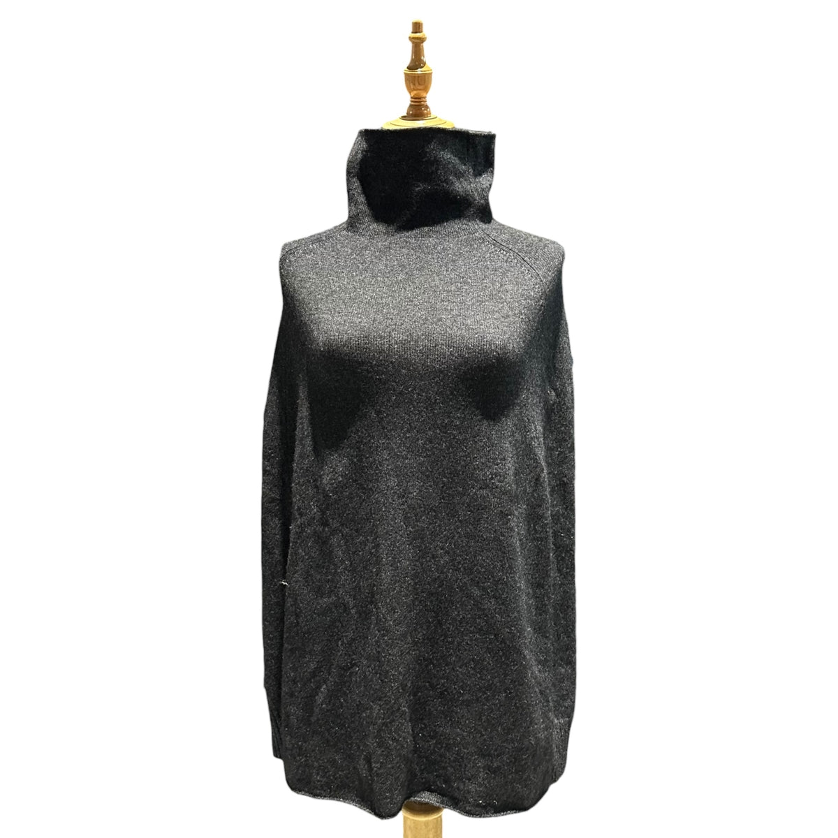 evam eva(エヴァムエヴァ) slit poncho スリット入り ポンチョ V173K949 FREE グレー ウール ヤク カシミア