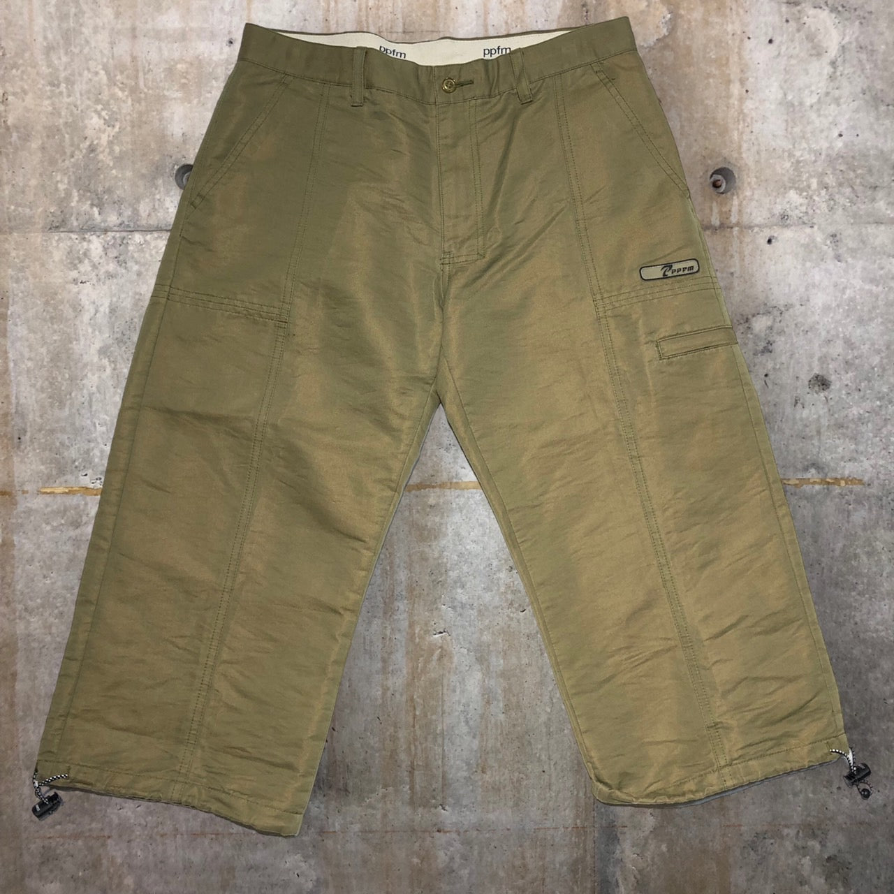 PPFM(ピーピーエフエム) 01'sタマムシカラー7分丈パンツ 35-14PM40 L カーキ