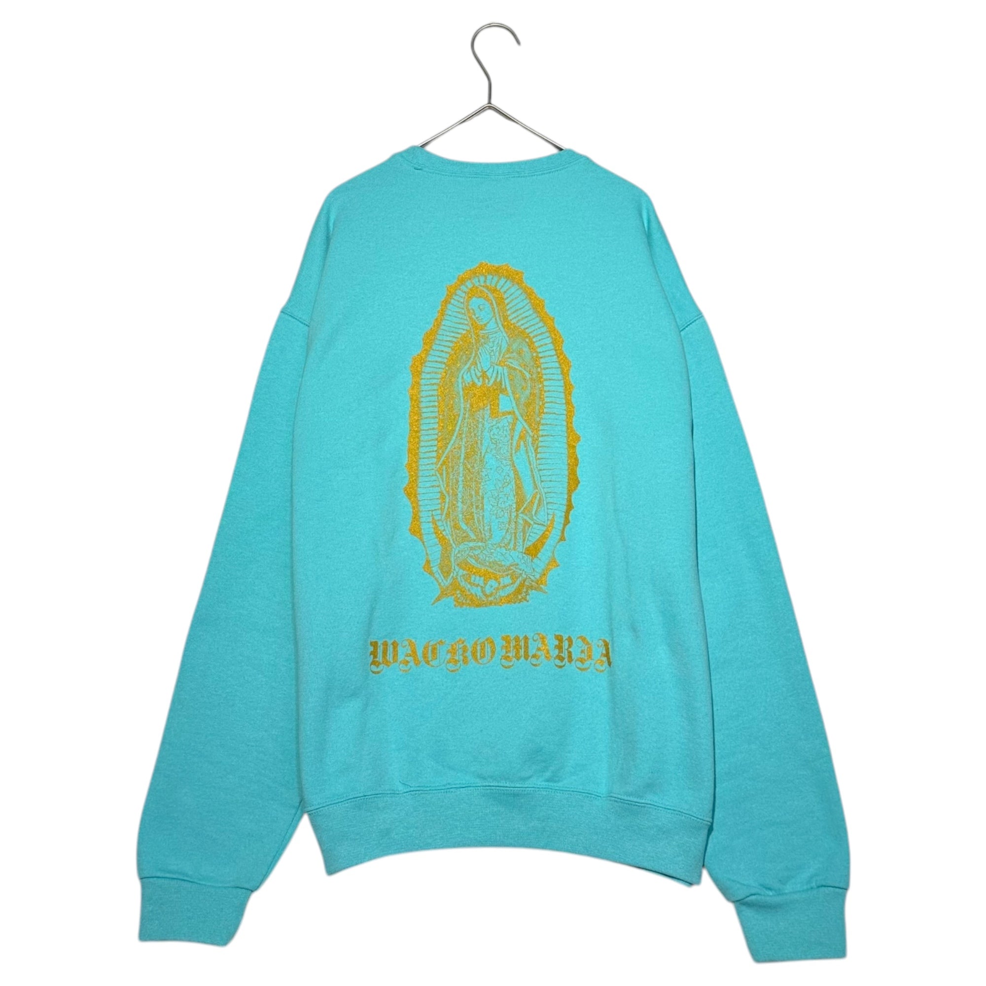 WACKO MARIA(ワコマリア) 21AW Back Maria Print Crew Neck Sweatshirt 21AW バックマリア プリント クルーネック スウェット M ティファニーブルー 著名人着用モデル