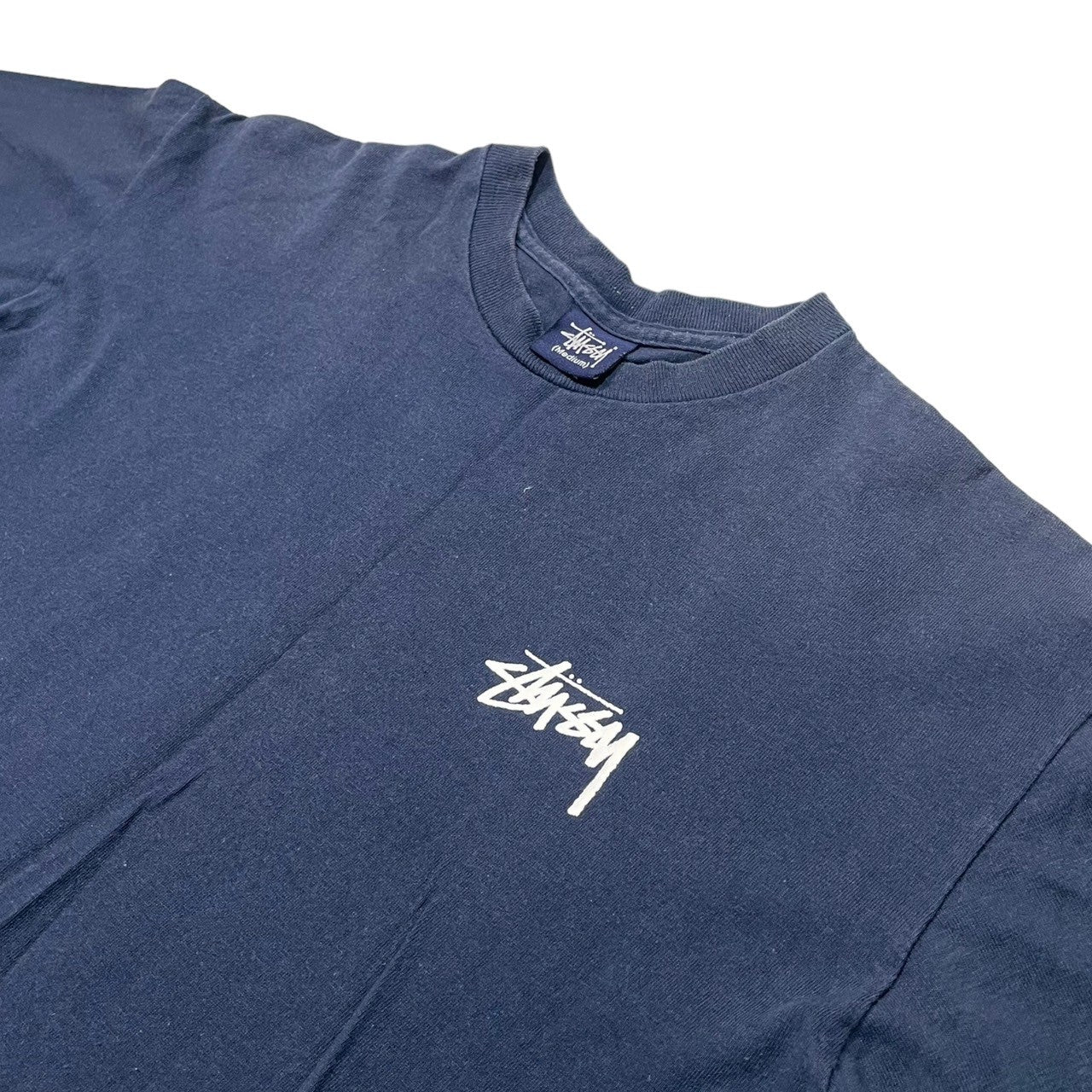 STUSSY(ステューシー) 90's~00's hibiscus crown skull ハイビスカス 王冠 スカル Tシャツ SIZE M ネイビー×パープル×ピンク 90~00年代 OLD STUSSY