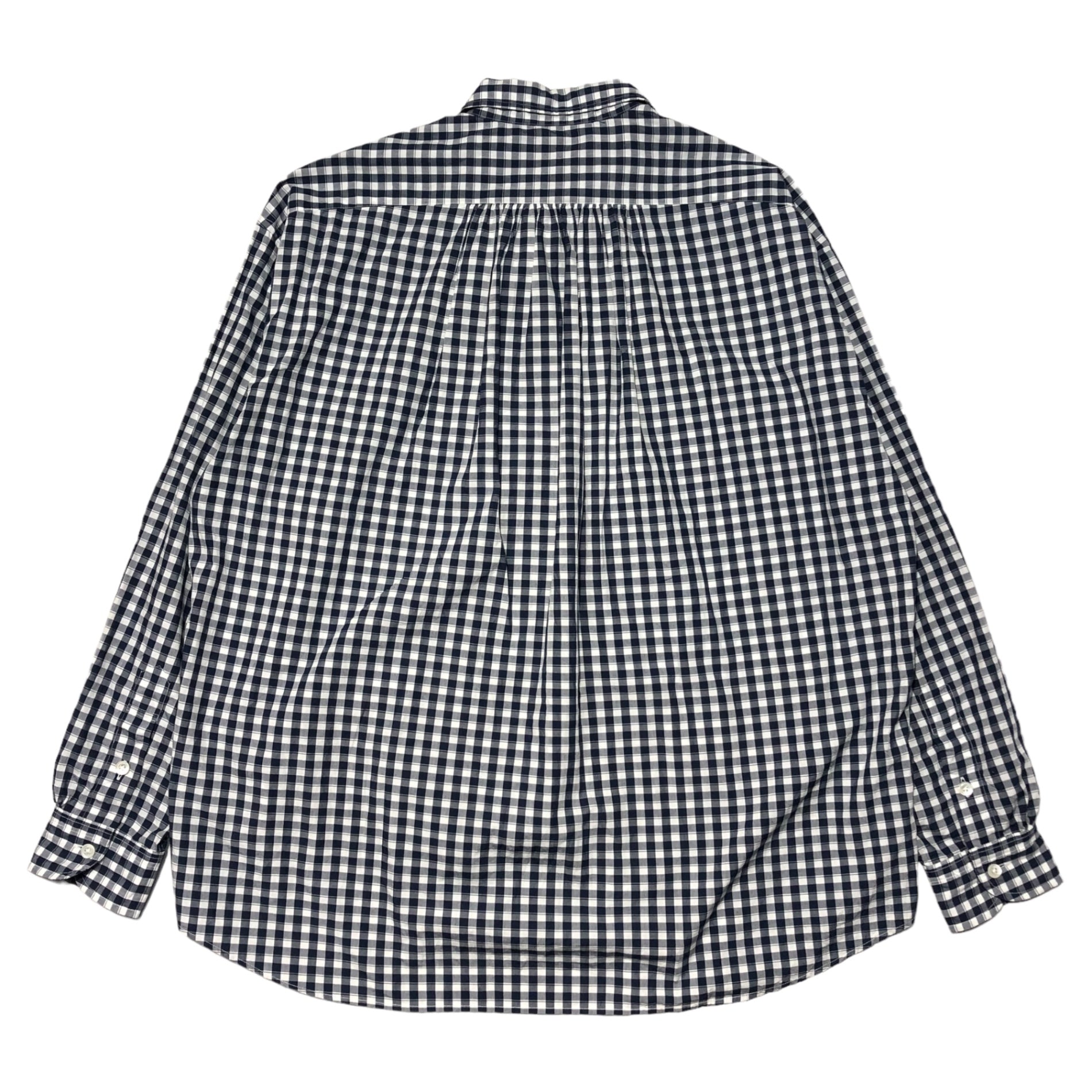 Porter Classic(ポータークラシック) ROLL UP SHIRT ギンガム チェック ロールアップ シャツ M ネイビー×ホワイト