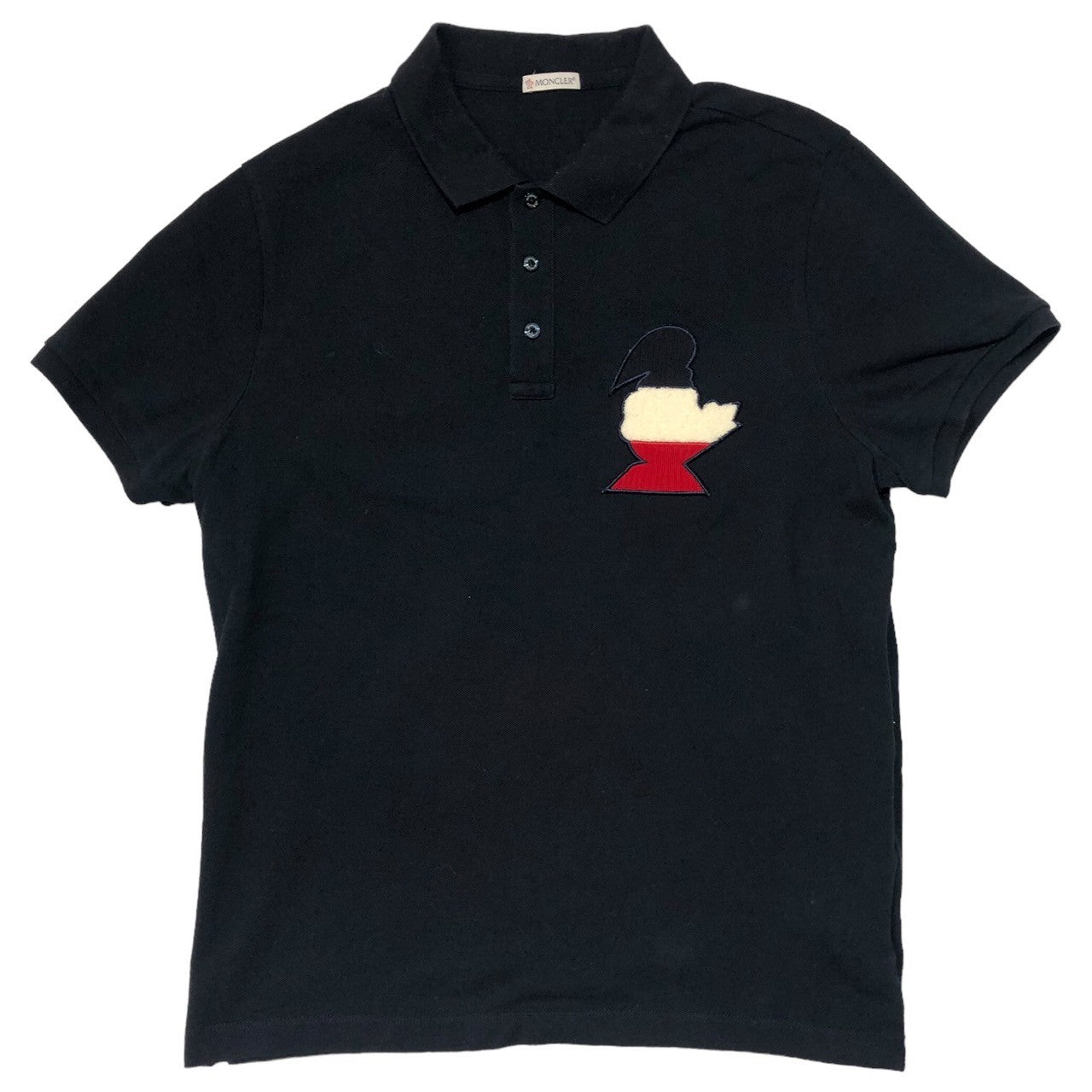 MONCLER(モンクレール) MAGLIA POLO MANICA CORTA ロゴ ワッペン ポロ シャツ E10918322300 C-SCOM-18-1639 L ブラック