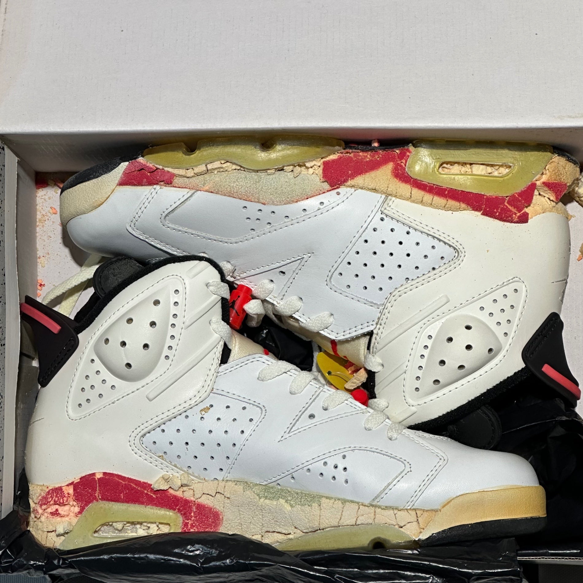 NIKE(ナイキ) 1991 Air Jordan 6 OG "Infrared" エアジョーダン 6 オリジナル 4389 27cm ホワイト×レッド 90's 90年代 ヴィンテージ スニーカー