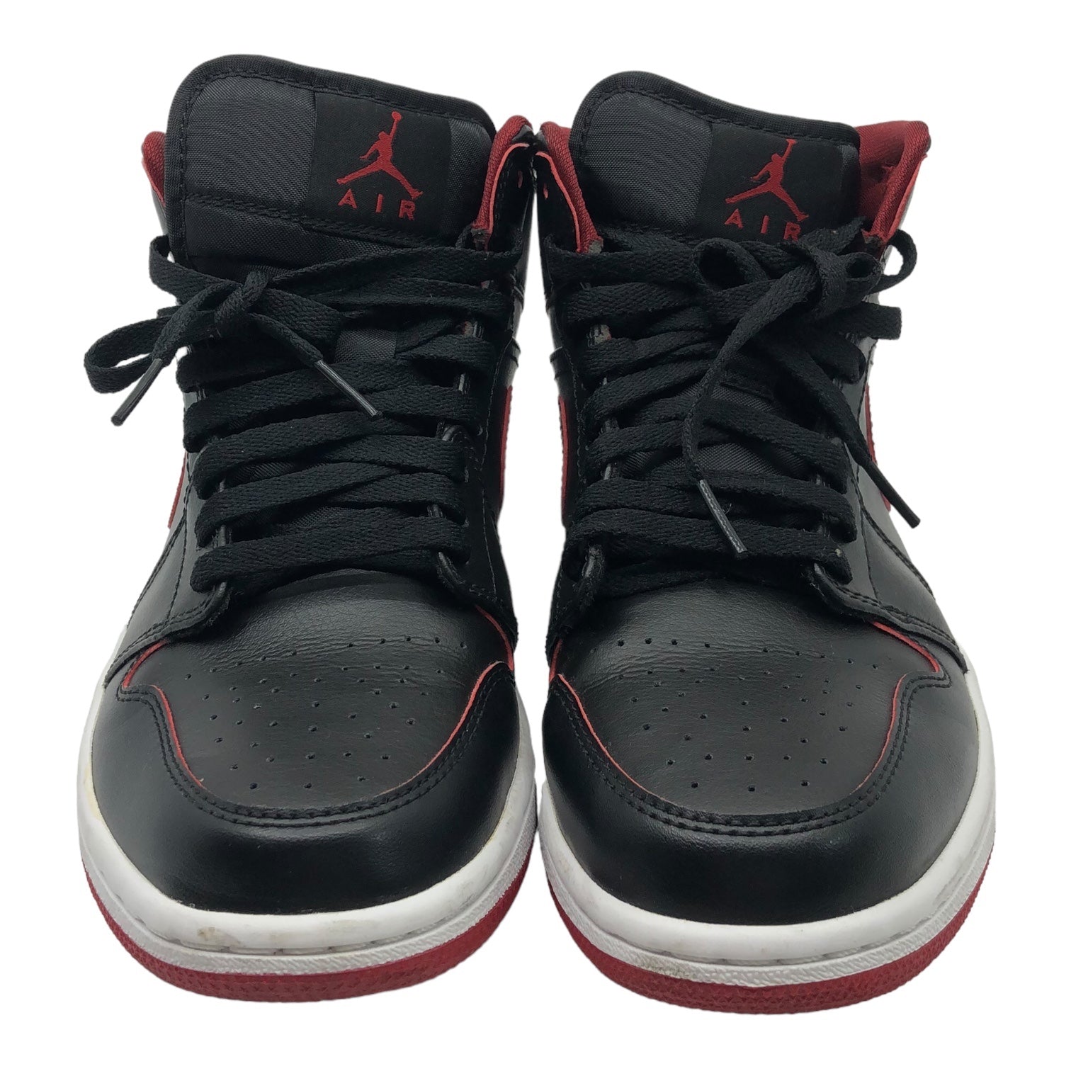 NIKE(ナイキ) AIR JORDAN 1 MID エア ジョーダン 1 ミッド 554724-028 8(26cm) ブラック×レッド