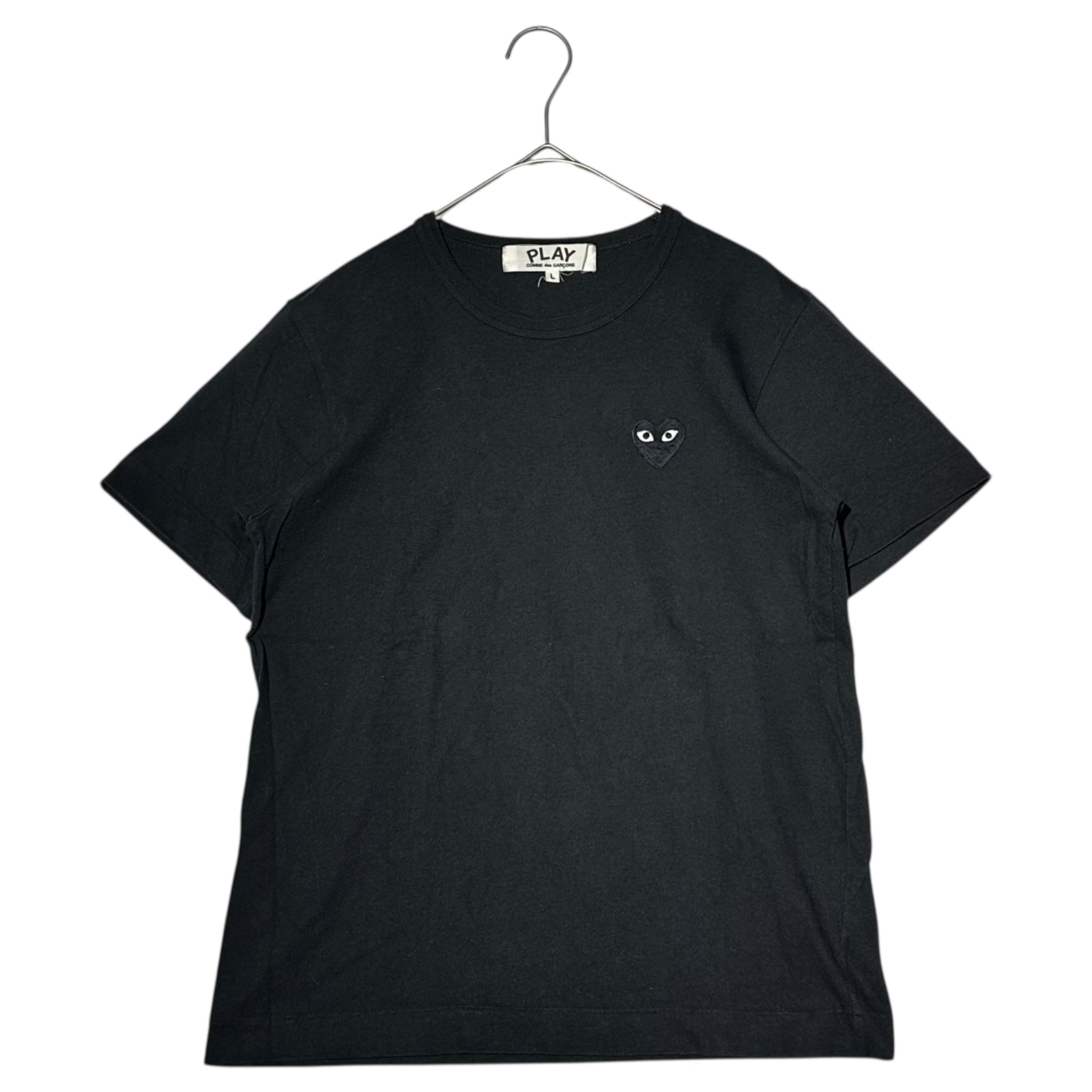 PLAY COMME des GARCONS(プレイコムデギャルソン) Heart Logo Patch Short-Sleeve T-Shirt ハートロゴ ワッペン 半袖 Tシャツ AZ-T063 L ブラック AD2007