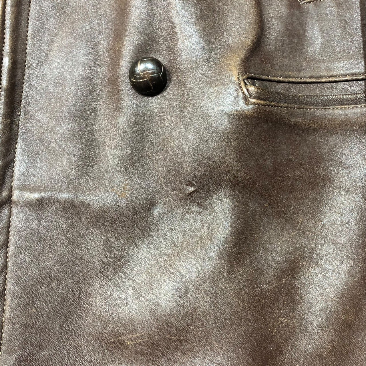 VINTAGE(ヴィンテージ) 60's ~ shearling fur leather gang coat ムートン ファー レザー ギャング コート 60年代~ ECLAIR ZIP ファスナー ジャケット 表記無し(L程度) ブラウン