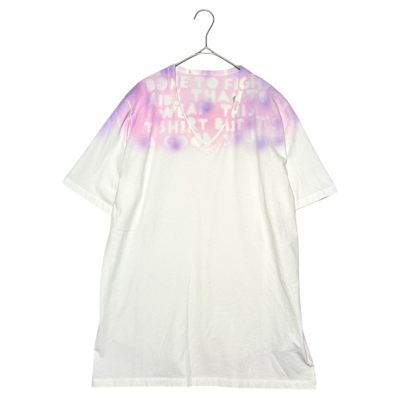 MAISON MARGIELA(メゾンマルジェラ) 19SS AIDS Charity Tee エイズ Tシャツ S30GJ0007 L ホワイト×パープル 半袖