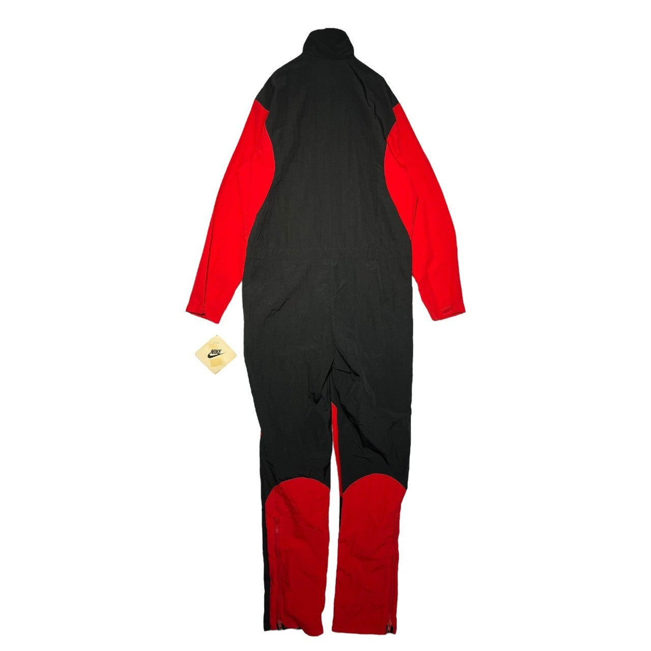 NIKE(ナイキ) 80's AIR JORDAN nylon jumpsuit ジョーダン ナイロン ジャンプスーツ 500KML-8/85 M ブラック×レッド 80年代 紺タグ ヴィンテージ デッドストック USA製 ブルズ マイケル ジョーダン