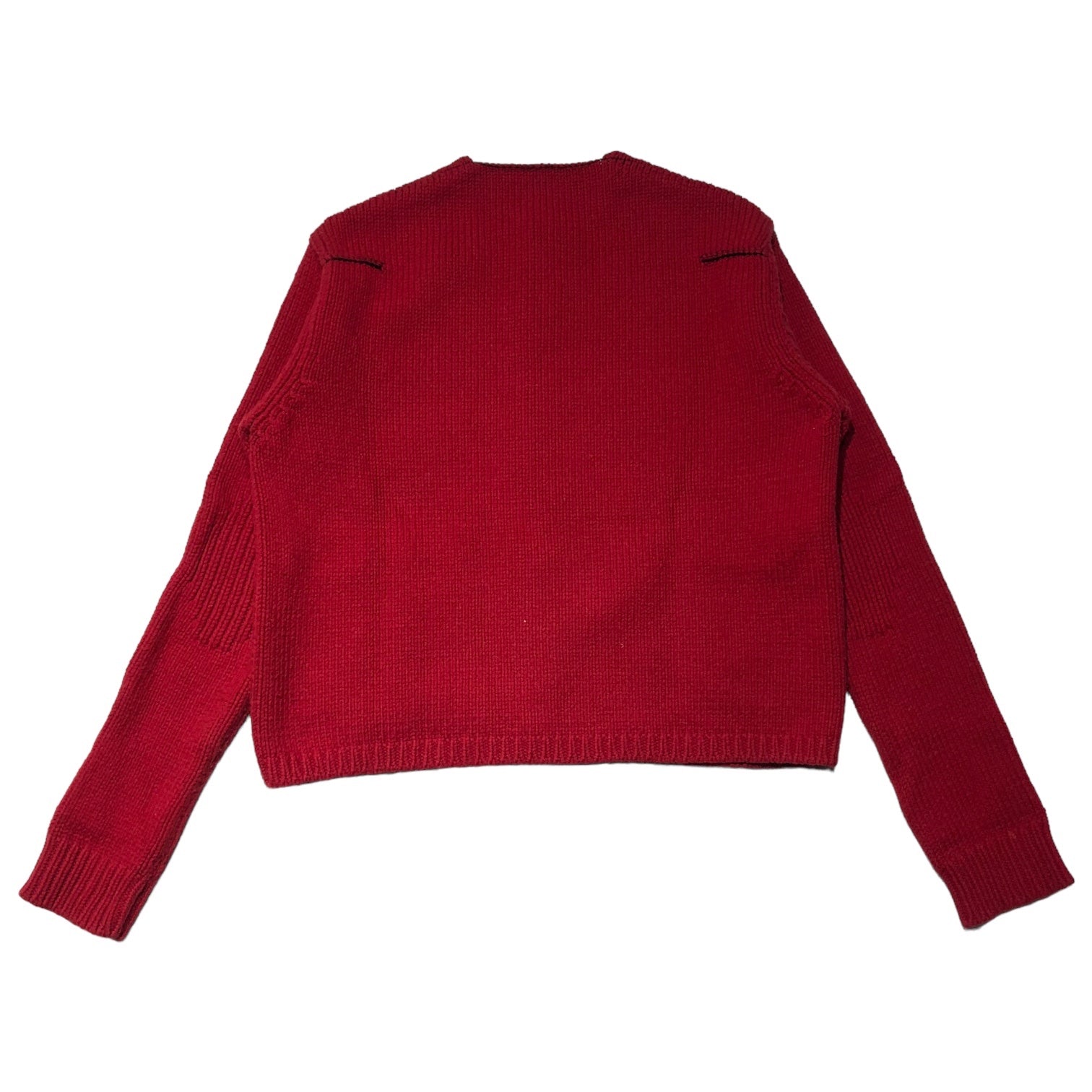 SUNSEA(サンシー) 17AW reversible knit cardigan リバーシブル ニット カーディガン - レッド