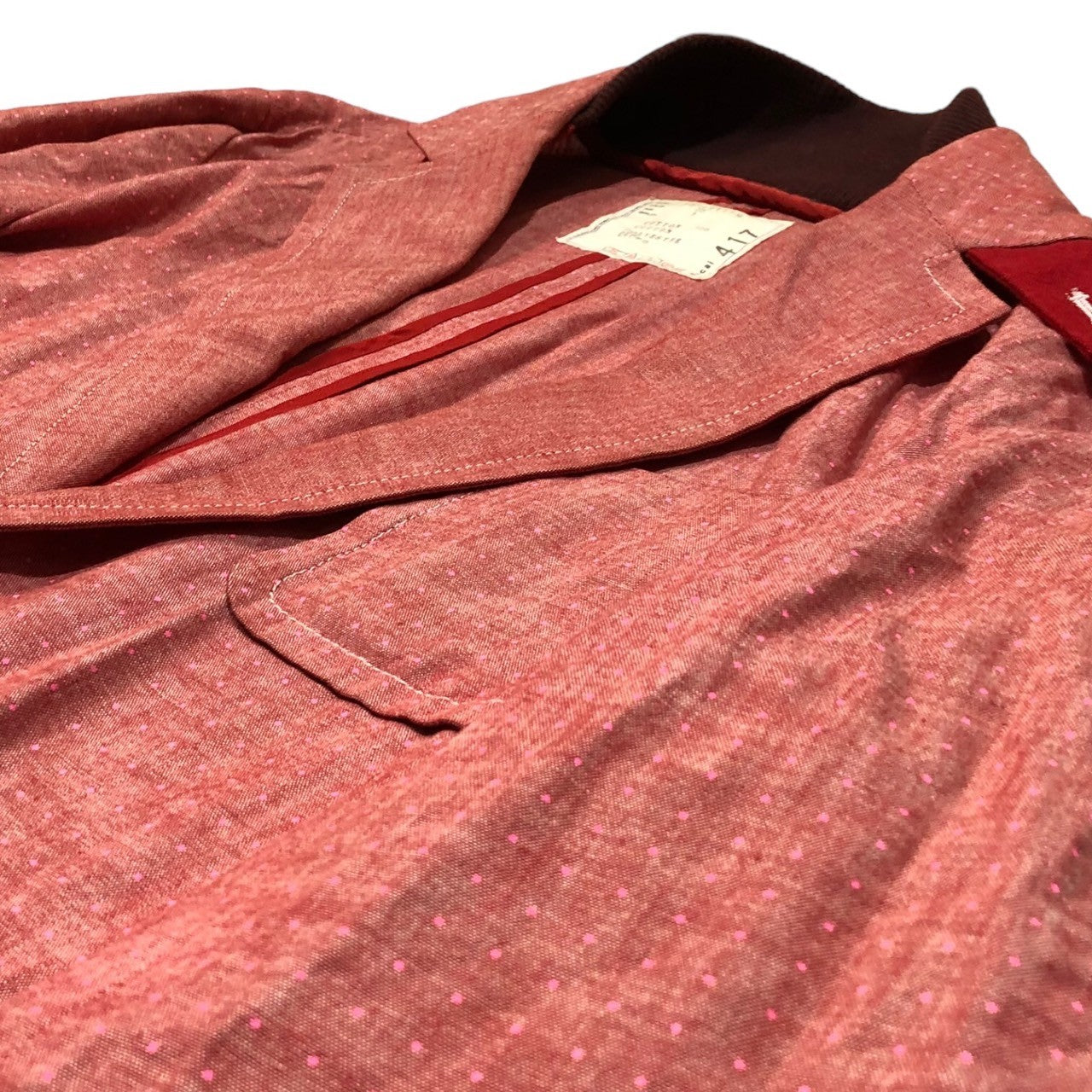 sacai(サカイ) 13SS Dot pattern cotton jacket ドット コットン ジャケット 13-00417M SIZE 3 ピンク×レッド