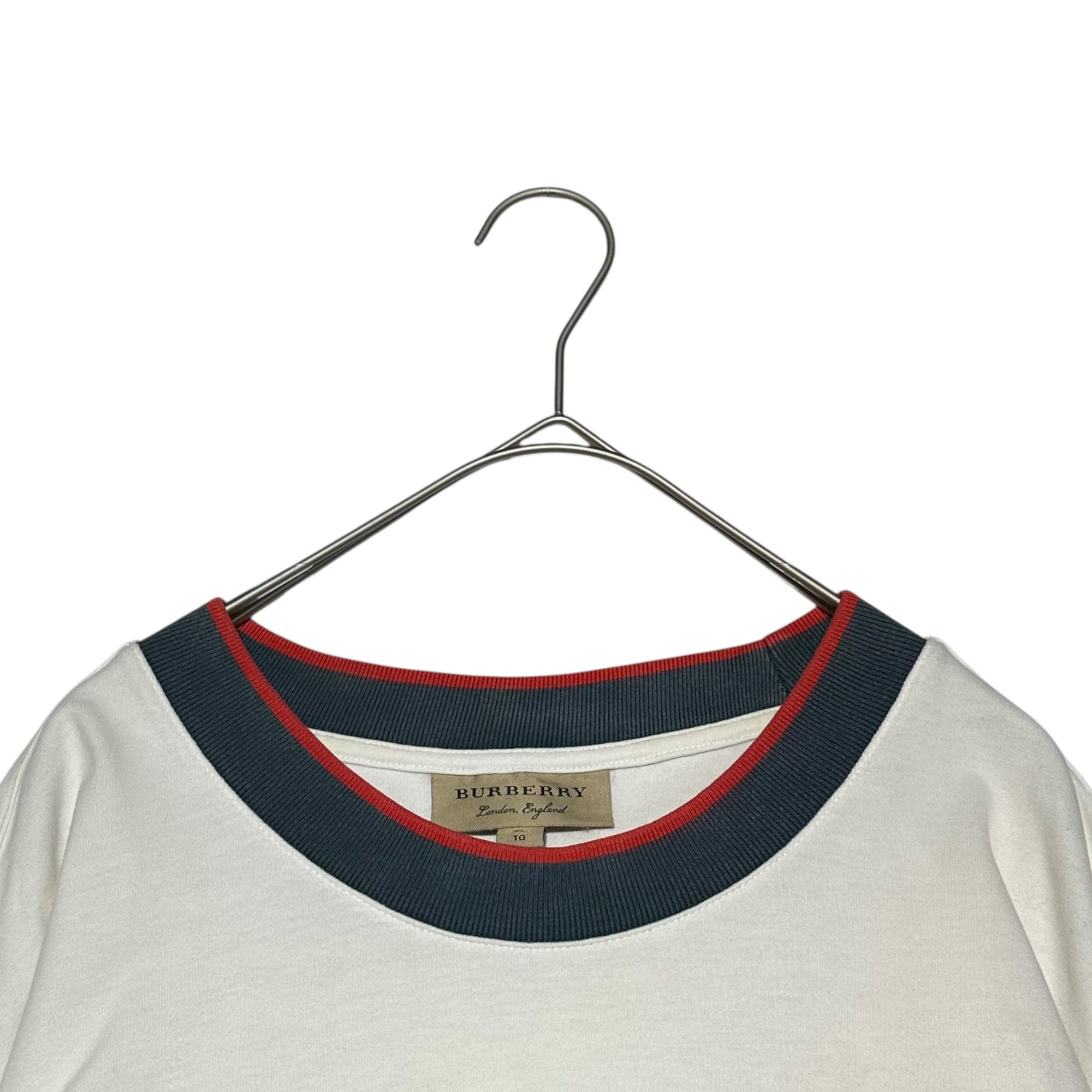 BURBERRY(バーバリー) football trim t-shirt フットボール トリム Tシャツ トリコロールカラー XL トリコロールカラー