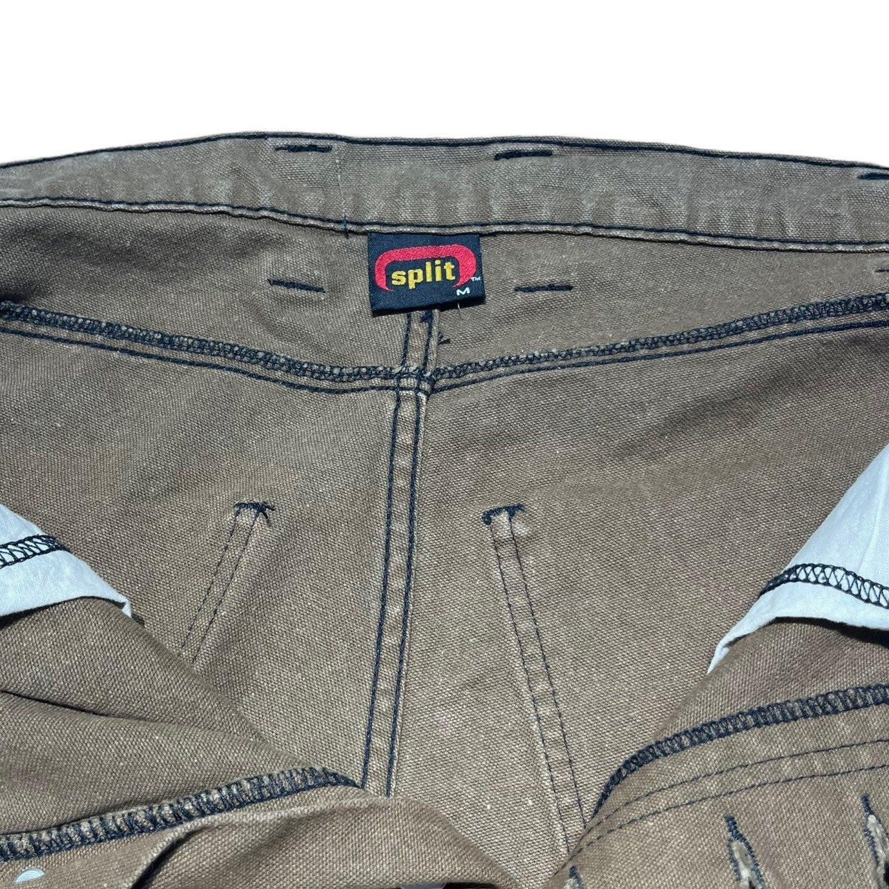 split(スプリット) 90~00's SIDE LINE WORK PANTS サイドライン ワークパンツ M ブラウン×ボルドー