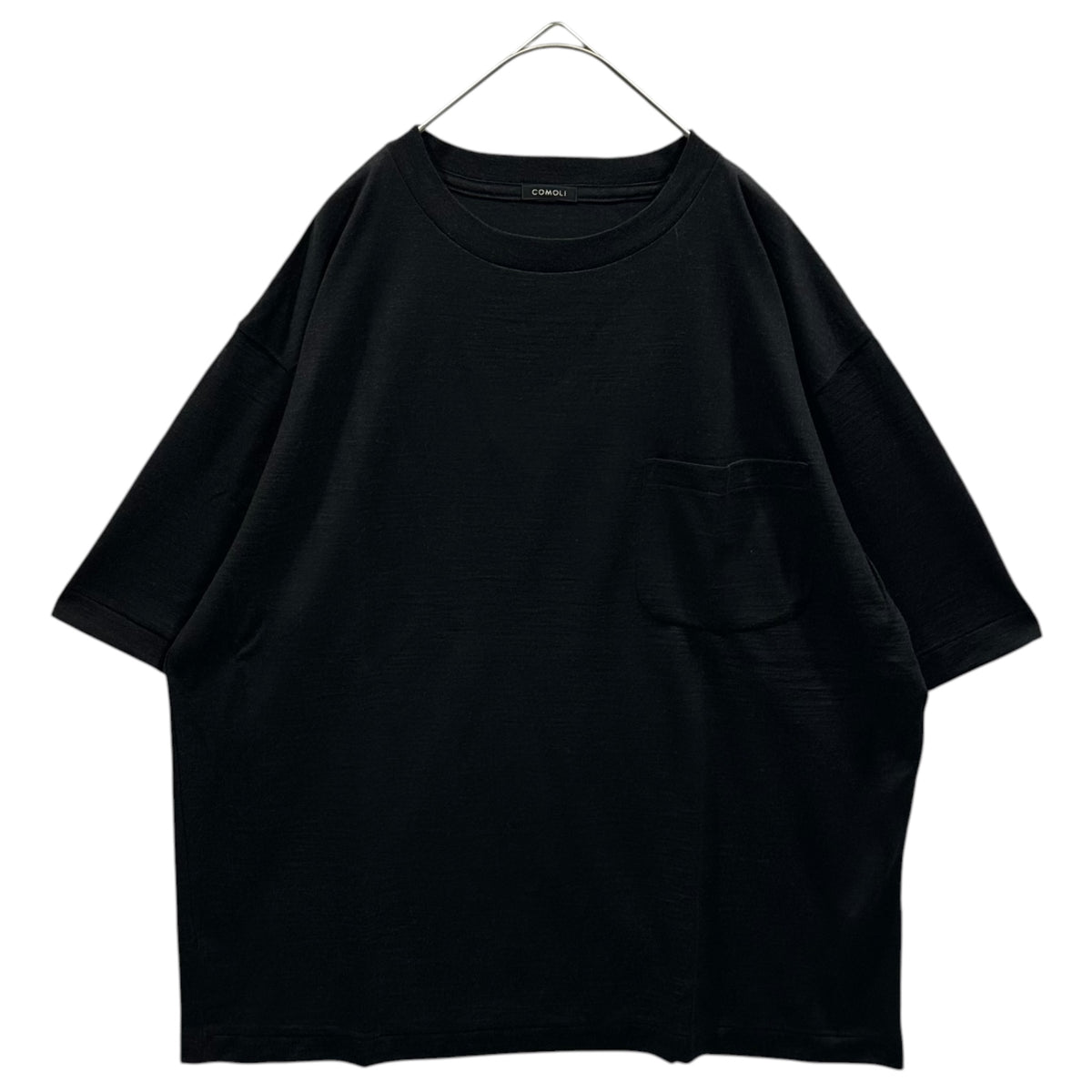 COMOLI(コモリ) 2025SS Summer wool S/S T-shirt サマーウール 半袖 Tシャツ B01-05016 2 チャコール 天竺