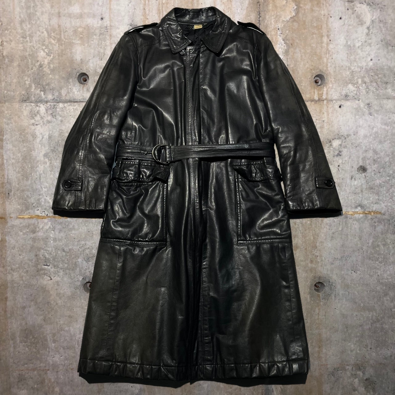 D'URBAN(ダーバン) 90'sヴィンテージレザーコート M ブラック