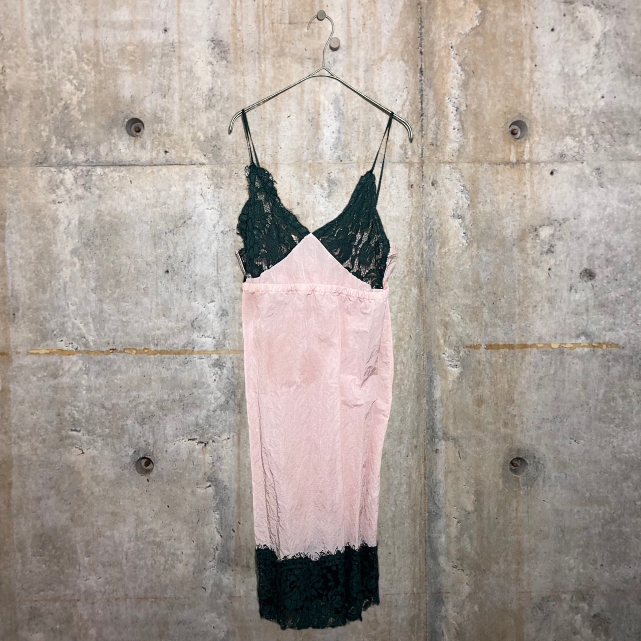 MM6(エムエムシックス) レースシワ加工キャミソールレイヤードセットアップ S32CT0875/S32MA0254 36(Sサイズ程度) ピンク