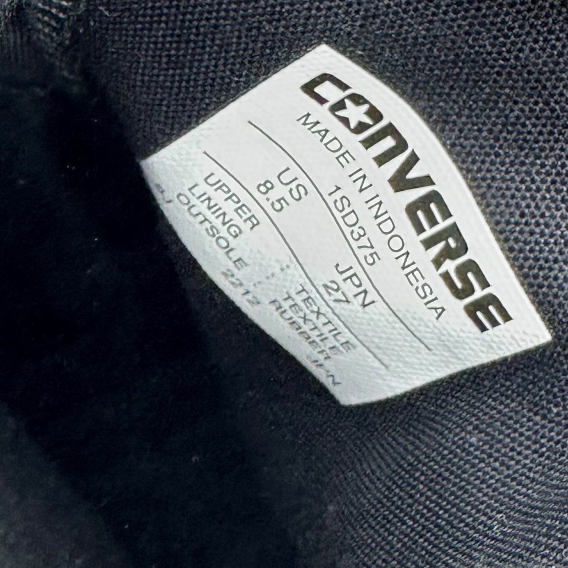 CONVERSE×FUMITOGANRYU(コンバース×フミトガンリュウ) ALL STAR ASYMMETRY OX オールスター アシンメトリー ローカット スニーカー 1SD375 27cm ブラック コラボ