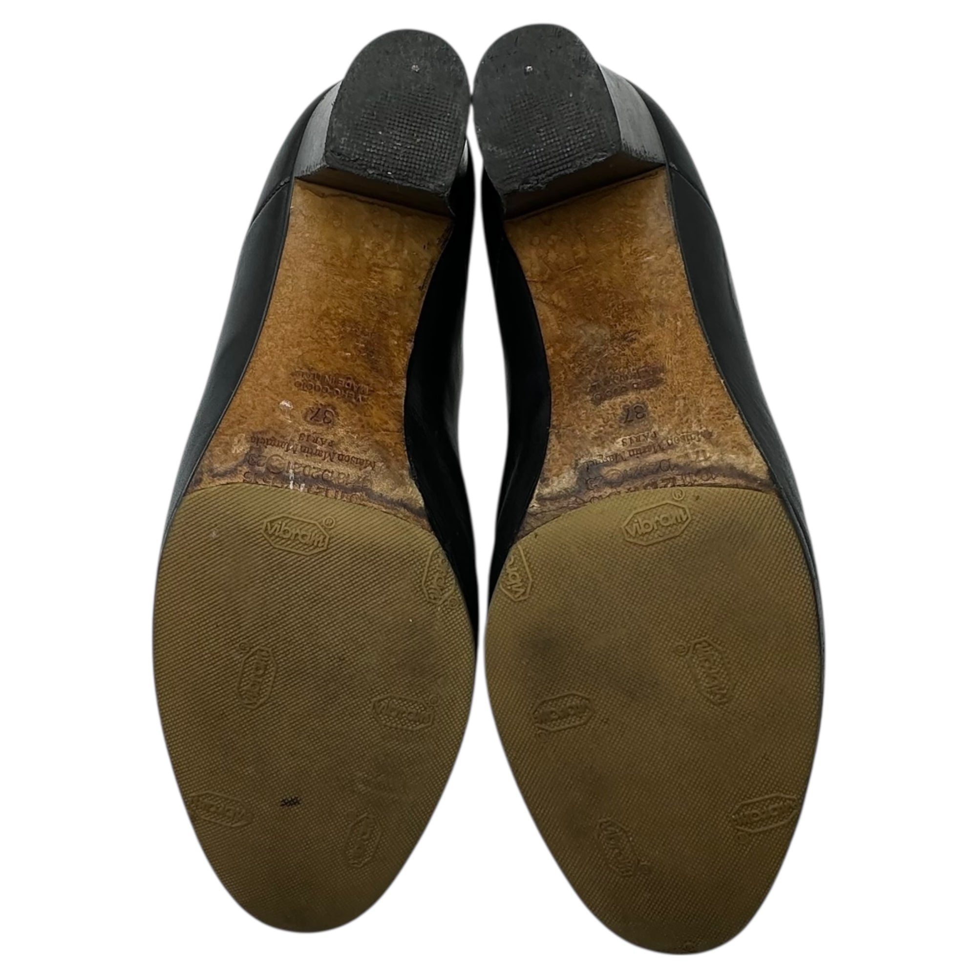 Maison Martin Margiela(メゾン マルタンマルジェラ) 70mm heel Leather Short Boots 7cm ヒール レザー ショート ブーツ 38WU0234 37(23.5cm程度) ブラック ブーティ