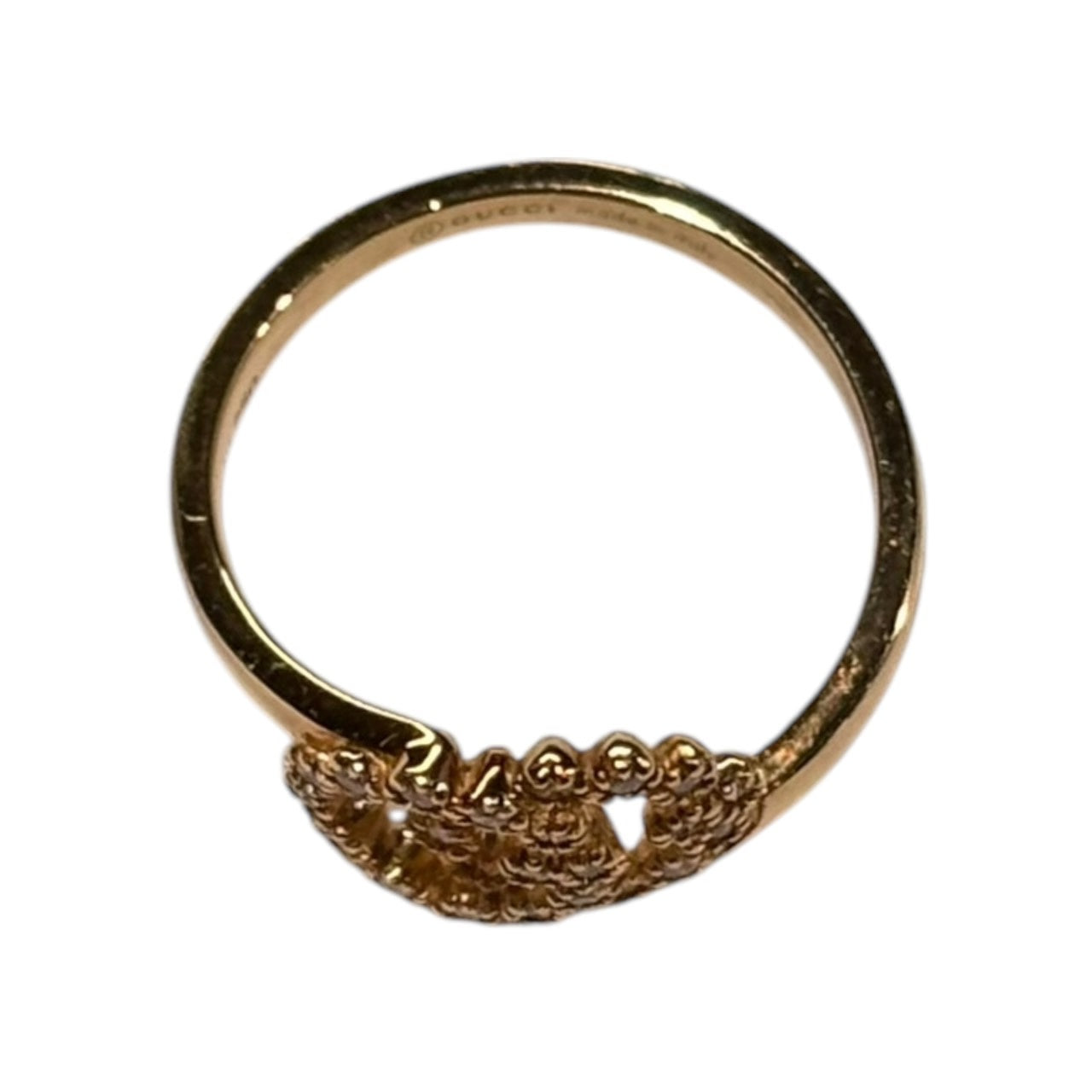 GUCCI(グッチ) K18YG GG Running Diamond Ring ファイン ジュエリー GGランニング ダイヤモンド リング 7(7号) ゴールド ピンキー Au750 指輪 ジュエリー フローラ