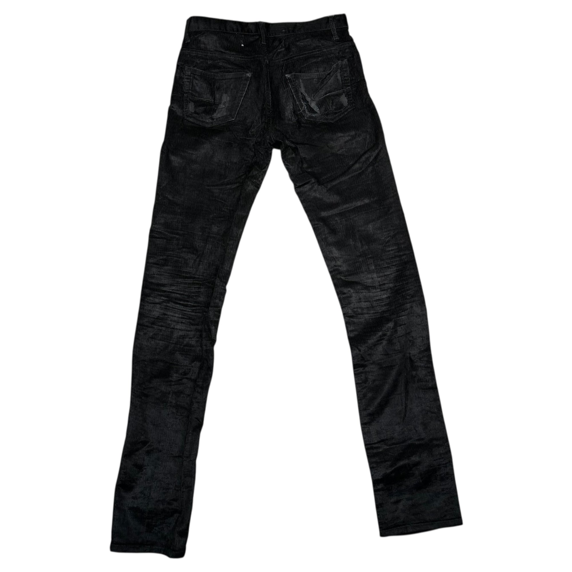 Dior HOMME(ディオールオム) 07AW Hedi Era Super Slim Skinny Narrow Ribbed Corduroy Pants 7H3110520580 W28 ブラック