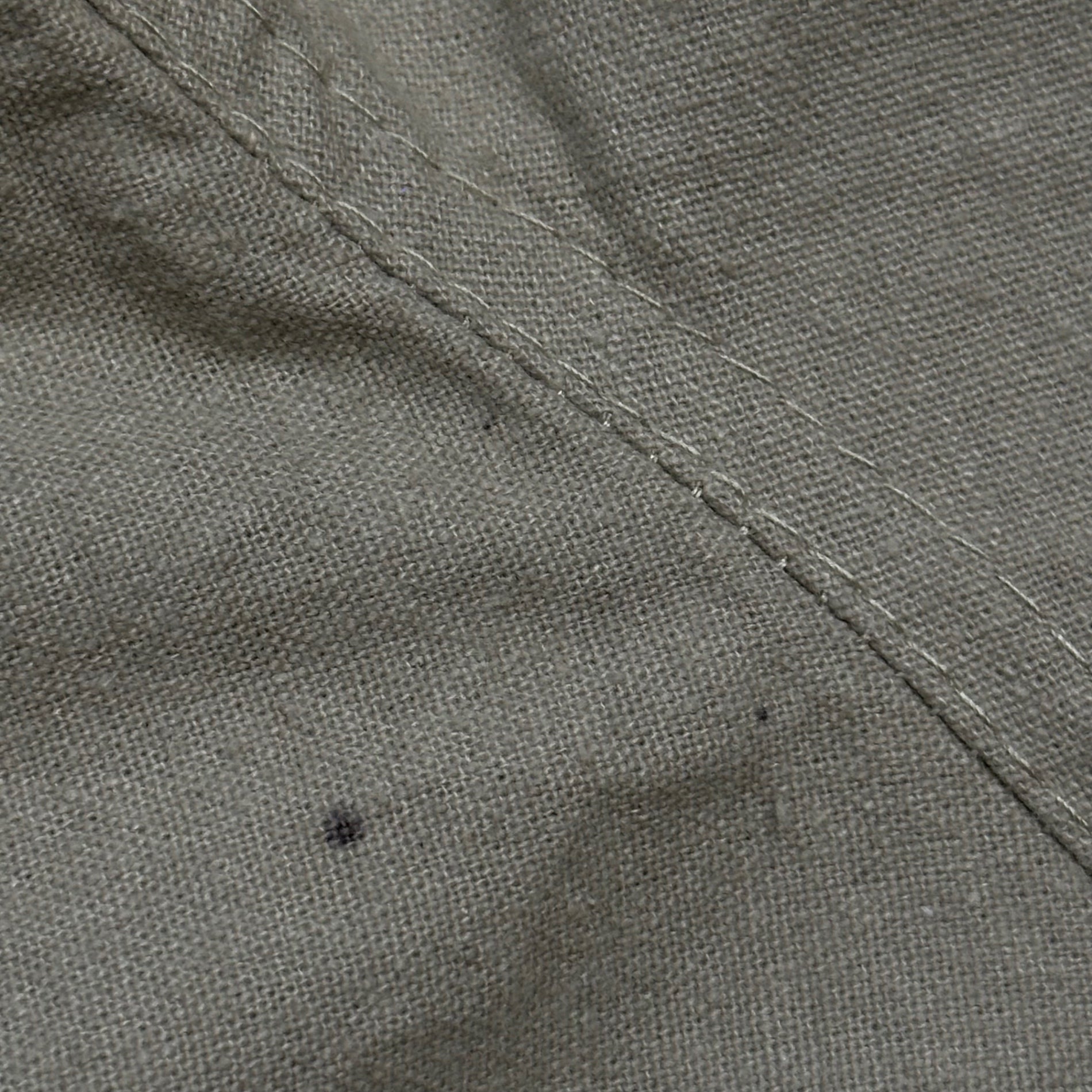 L'Anti Cher(ランチシェール) French linen Chinese shirt & Pants フレンチ リネン チャイナ シャツ ジャケット & パンツ セットアップ 60(XL程度) ベージュ フレンチ ワーク 上下セット
