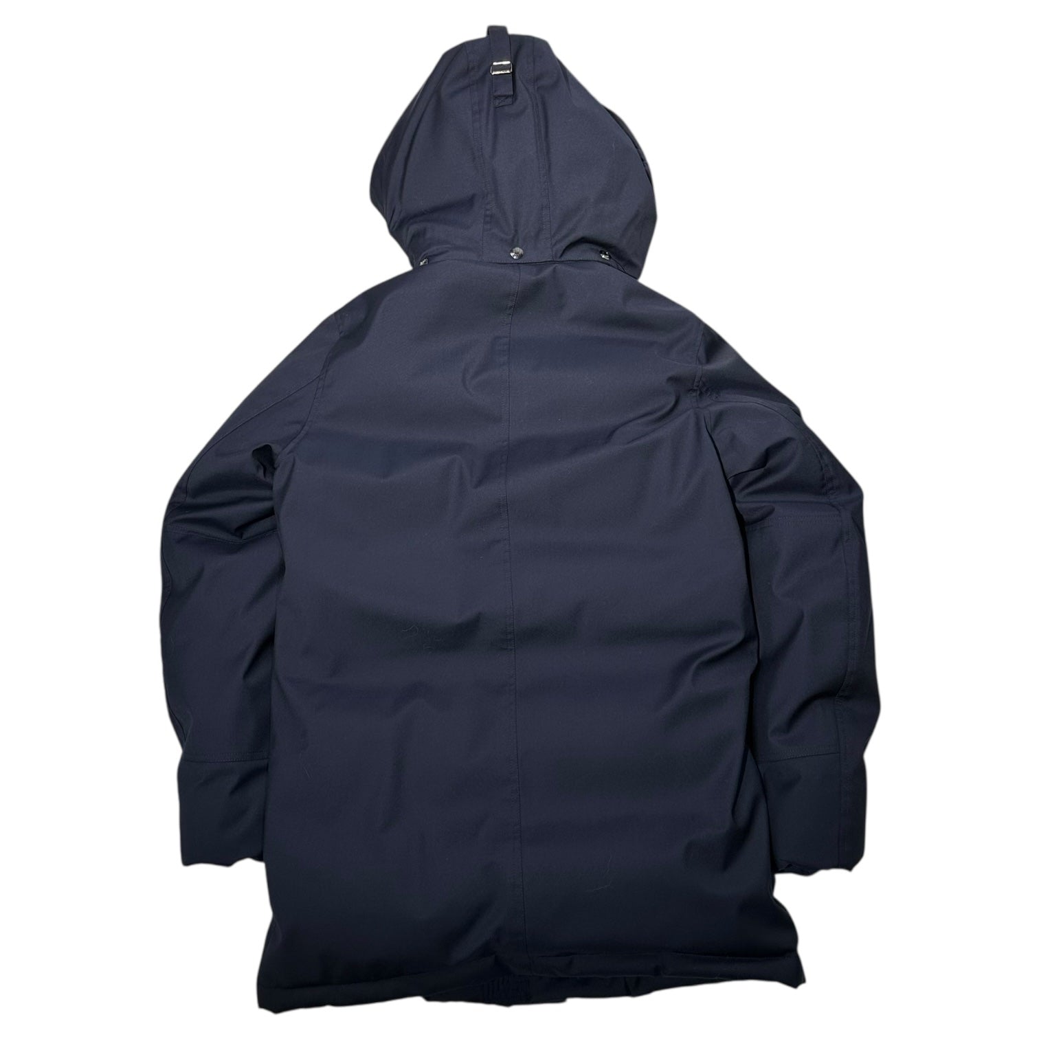 PAUL SMITH(ポールスミス) Loro Piana fabric fur trimmed down jacket ロロピアーナ社製 ファブリック ファー 装飾 ダウン ジャケット 283126 R265S S ネイビー×ベージュ