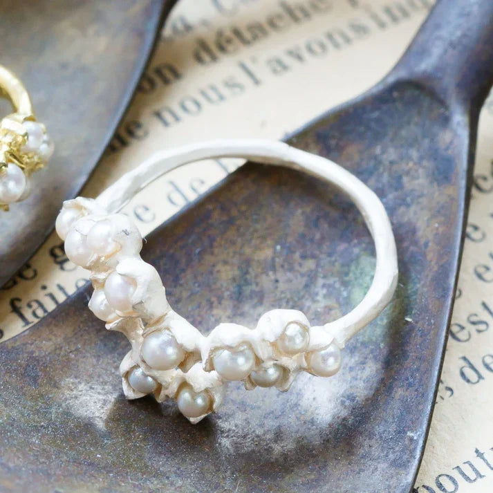 m.soeur(エムスール) NEW パールリング 1892SV 11号 シルバー