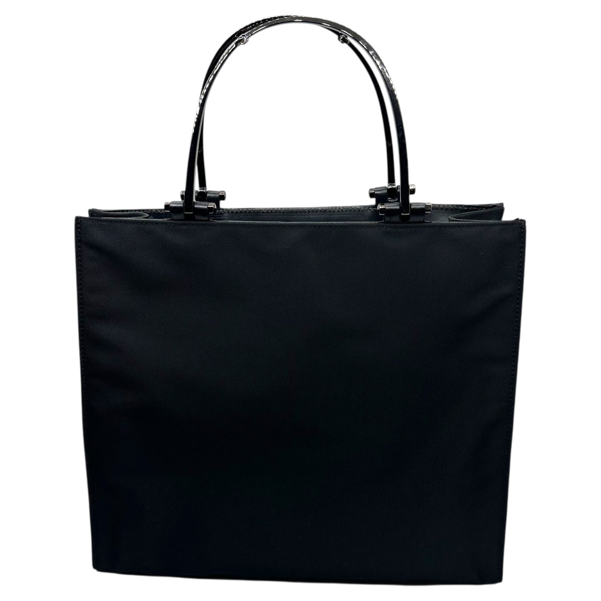 GUCCI(グッチ) Hose Bits Metal handle nylon hand bag ホース ビット 