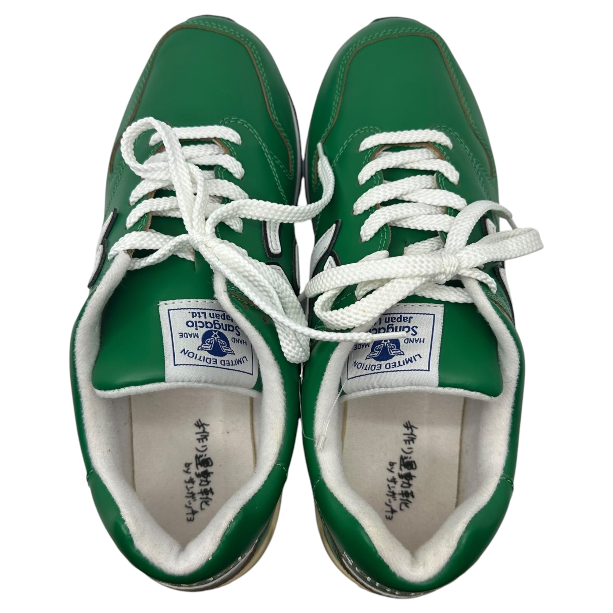 Sangacio(サンガッチョ) にゅ~ず 『GREEN』 限定 OGモデル ローカット スニーカー 旧タグ,手作り運動靴 再現モデル 26cm グリーン 箱付