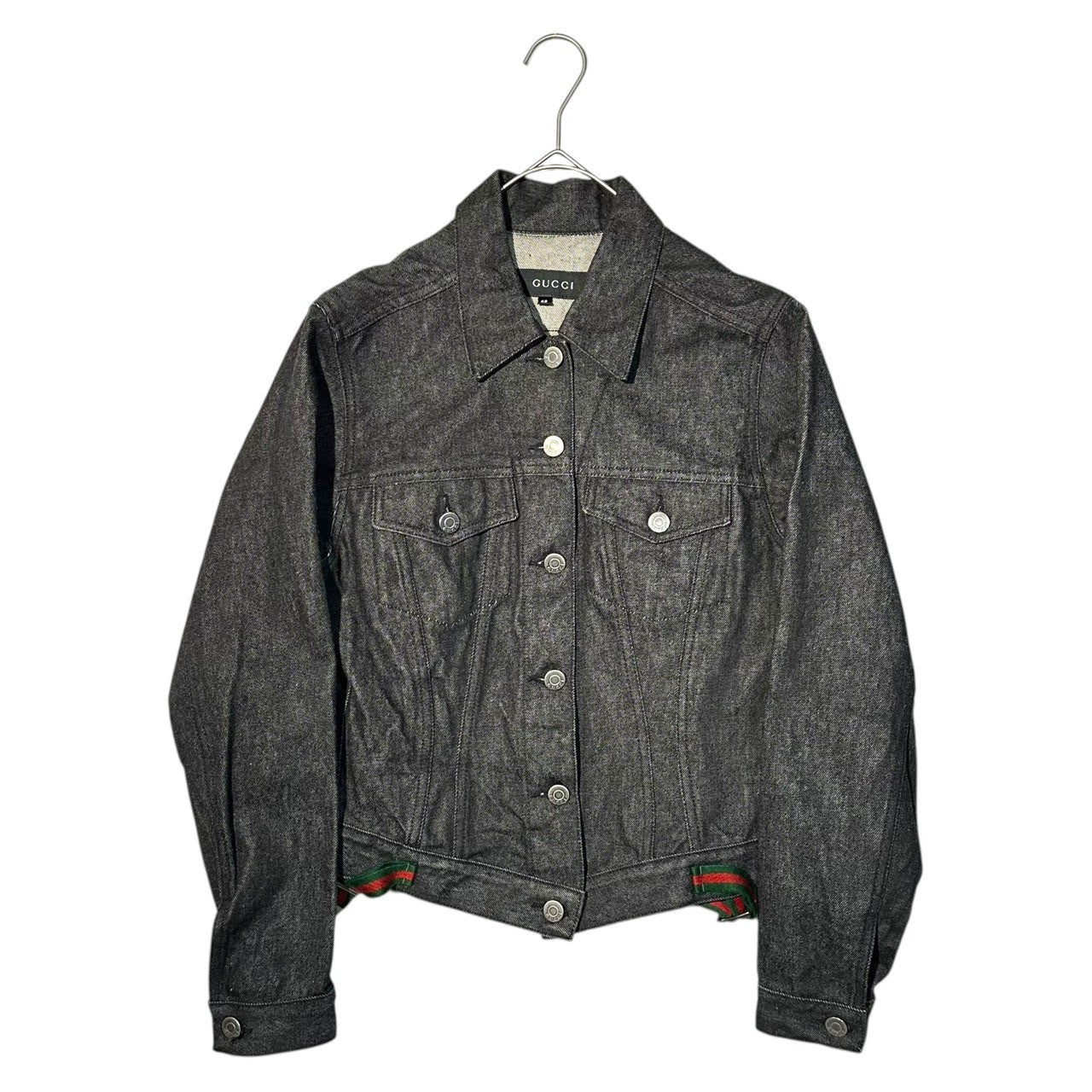 GUCCI(グッチ) Tom Ford Period Sherry Line Cotton Black Denim Jacket トムフォード期 シェリーライン コットン ブラック デニム ジャケット 207-1059-7169 42(L程度) ブラック
