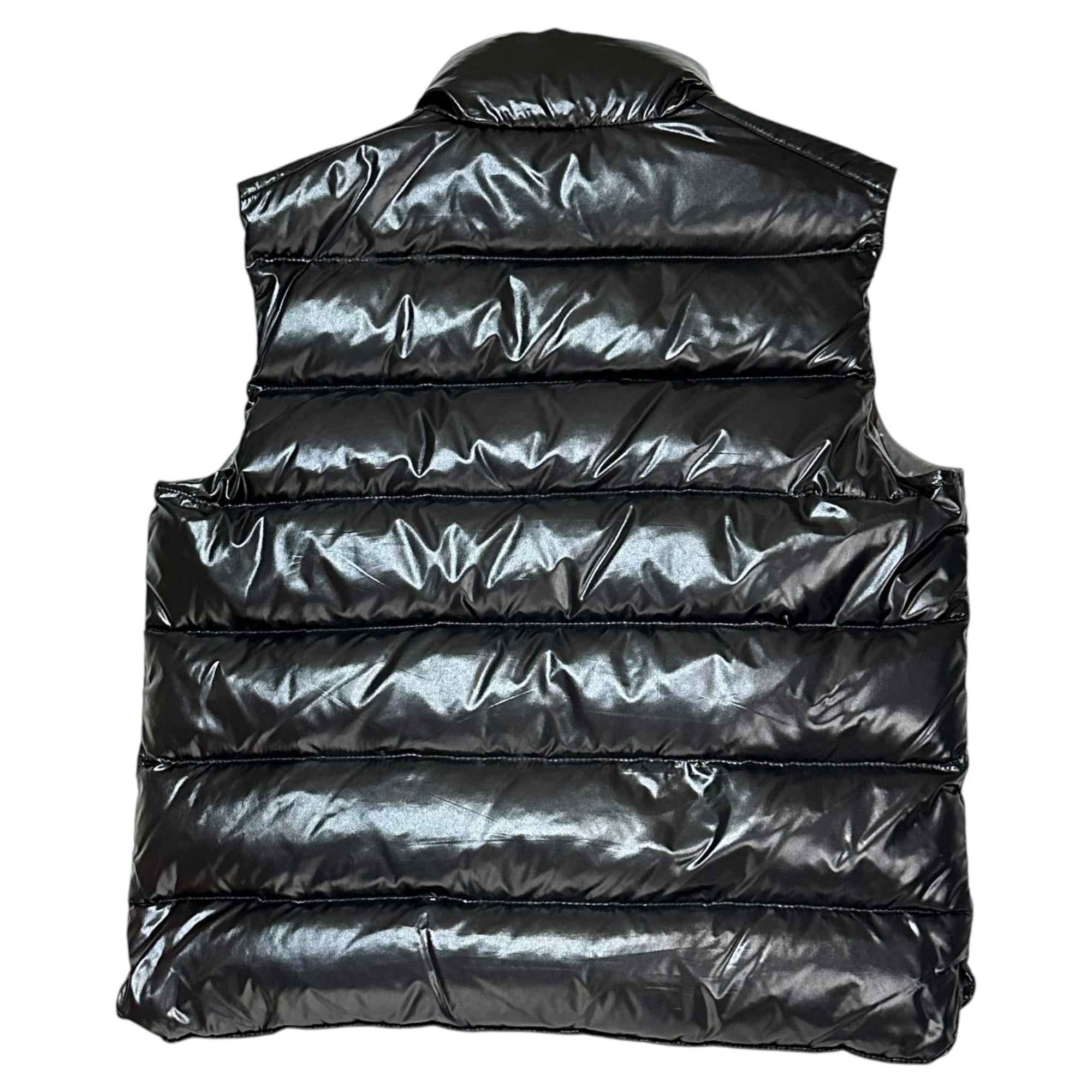 MONCLER(モンクレール) TIB GILET ロゴ ワッペン ナイロン ダウン ベスト 320914335005 1(S程度) ブラック