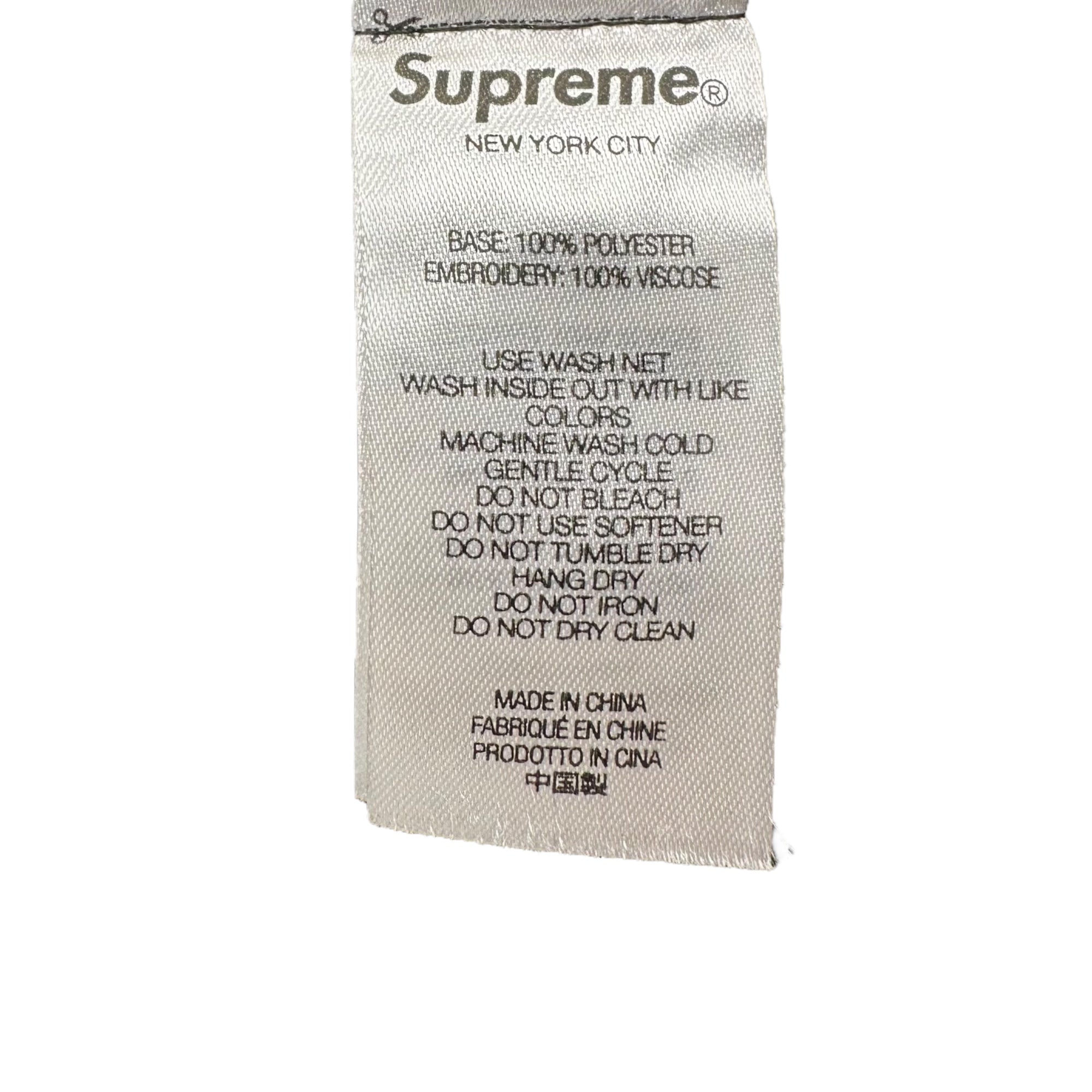 SUPREME(シュプリーム) 22SS Chainstitch Chiffon S/S Shirt チェーン ステッチ シフォン 半袖 シャツ XL ブラック シアー シースルー 刺繍