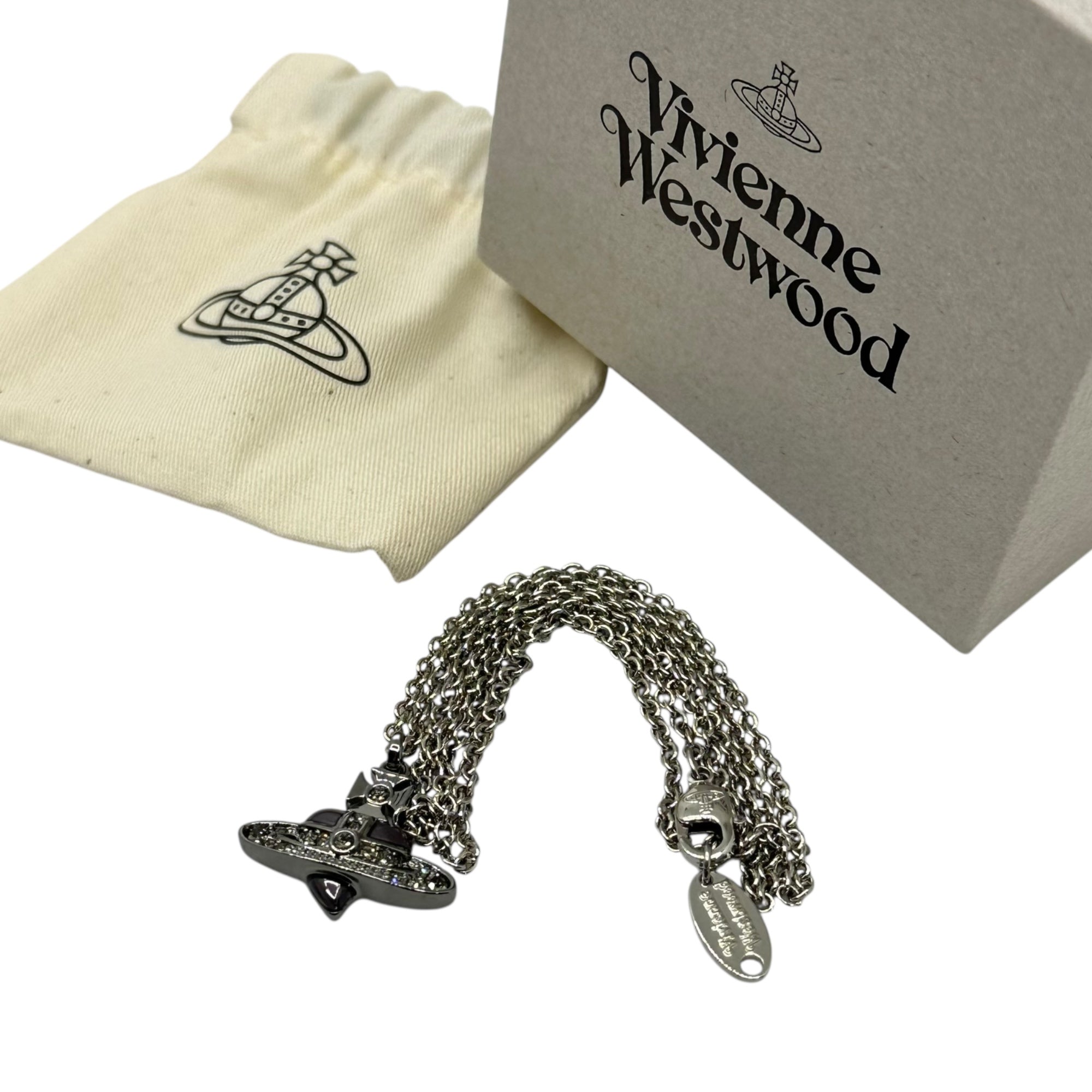 Vivienne Westwood(ヴィヴィアンウエストウッド) Diamante Heart Orb necklace ディアマンテ ハート オーブ ネックレス シルバー