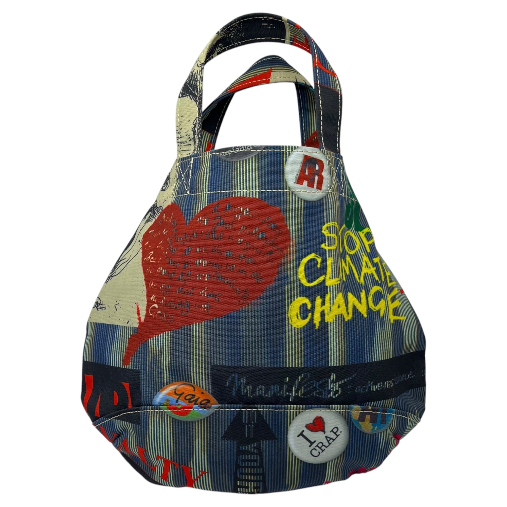 Vivienne Westwood ACCESSORIES(ヴィヴィアンウエストウッドアクセサリー) Anarchy Graphic Embroidery Orb Logo Tote アナーキー グラフィック 刺繍 オーブロゴ トート バッグ マルチ 花 ハンド