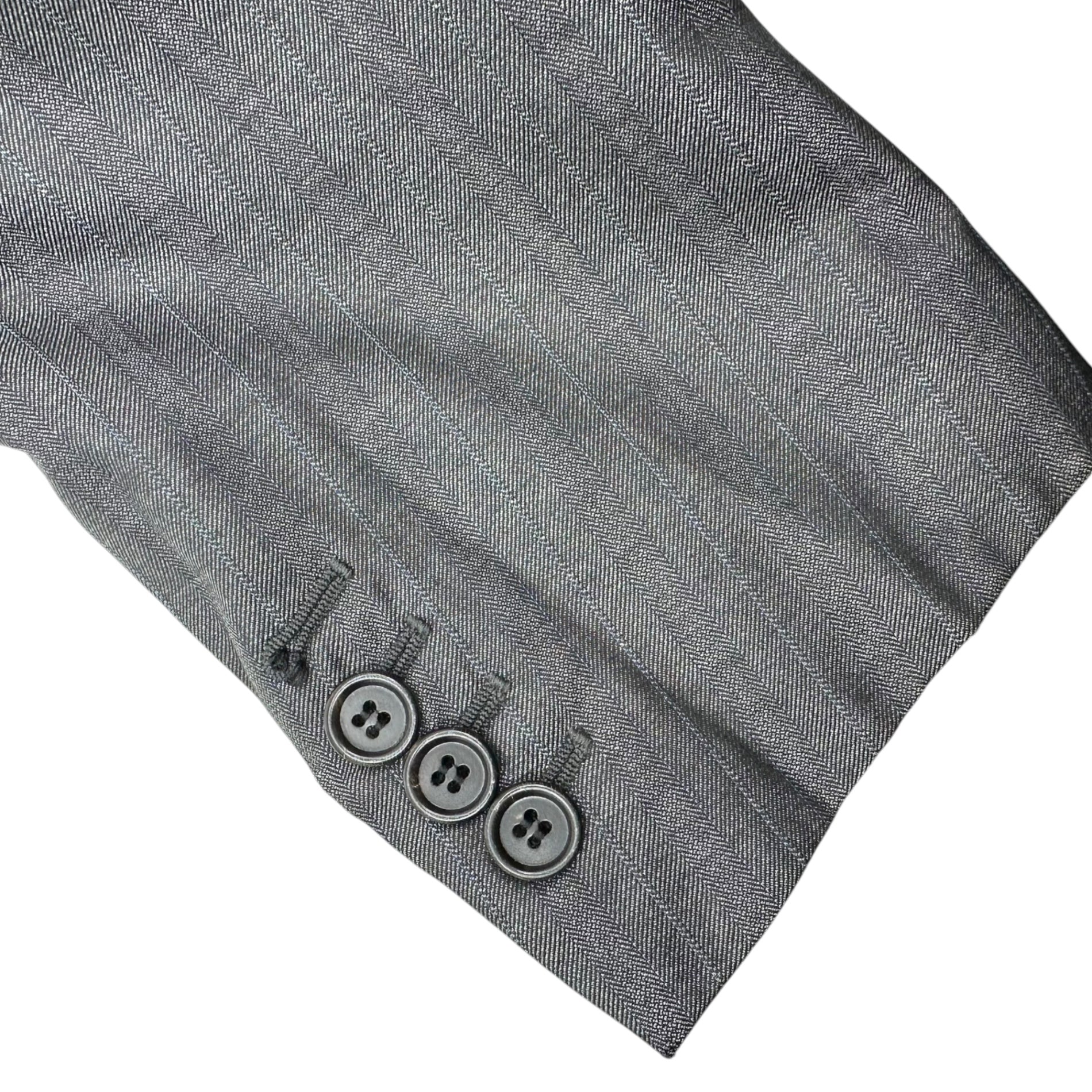 Dior HOMME(ディオールオム) 08AW By Kris Van Assche Silk Wool 2B Jacket クリスヴァン アッシュ期 シルク ウール 2B テーラード ジャケット 8H3I70450718 46 グレー アーカイブ ストライプ