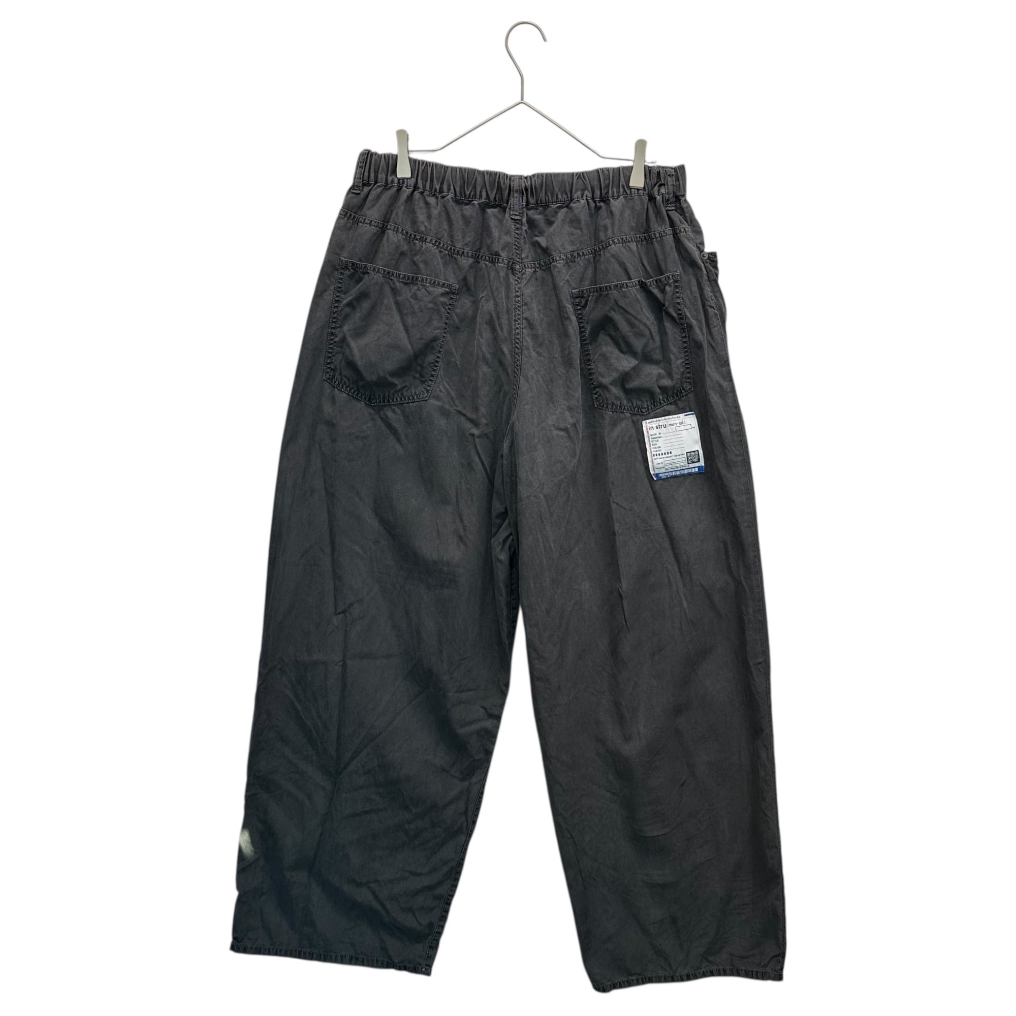 Maison MIHARA YASUHIRO(メゾンミハラヤスヒロ) Tencel Denim Pants テンセル パンツ ワイド イージー I10PT011 48(L~XL程度) ブラック in・stru(men-tal). Maison MIHARA YASUHIRO インストルメンタル USED加工