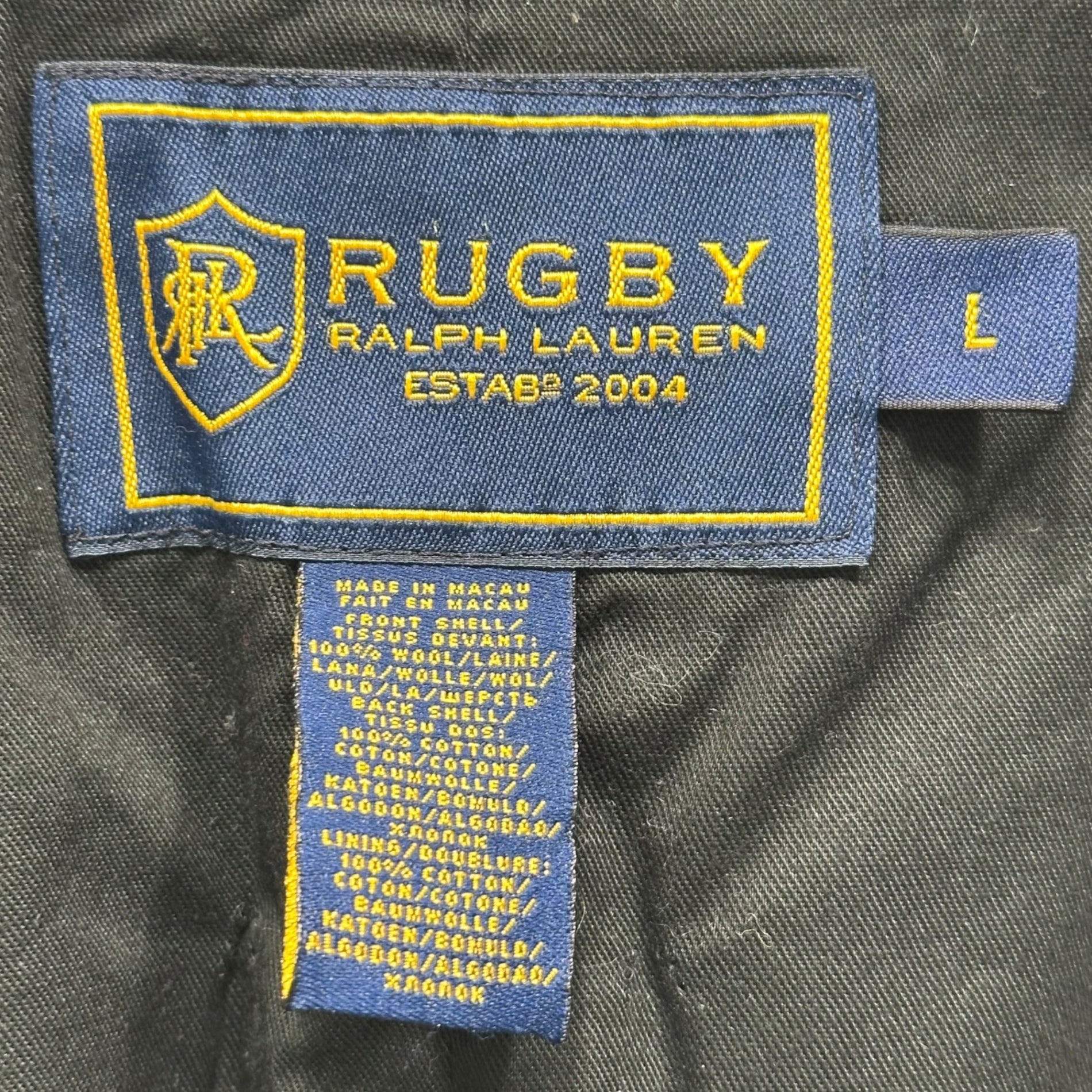 RALPH LAUREN RUGBY(ラルフローレンラグビー) Herringbone Tweed Wool Gilet ヘリンボーン ツイード ウール ジレ L グレー×ブラック ベスト