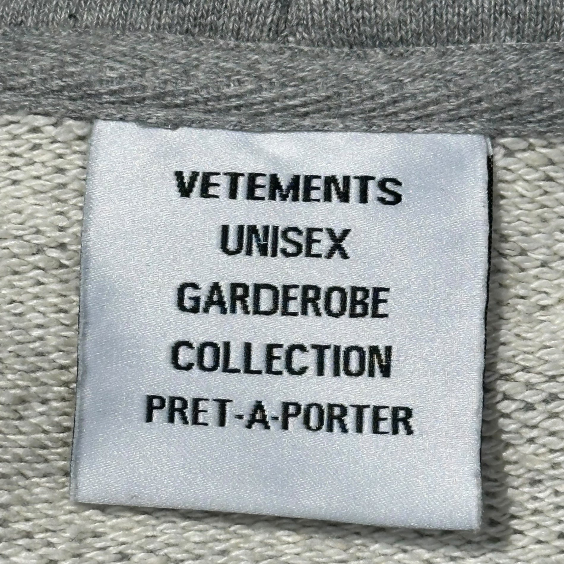 VETEMENTS(ヴェトモン) 21AW Double Anarchy Logo Hoodie ダブル アナーキー ロゴ パーカー UA52TR820G S グレー×イエロー オーバーサイズ