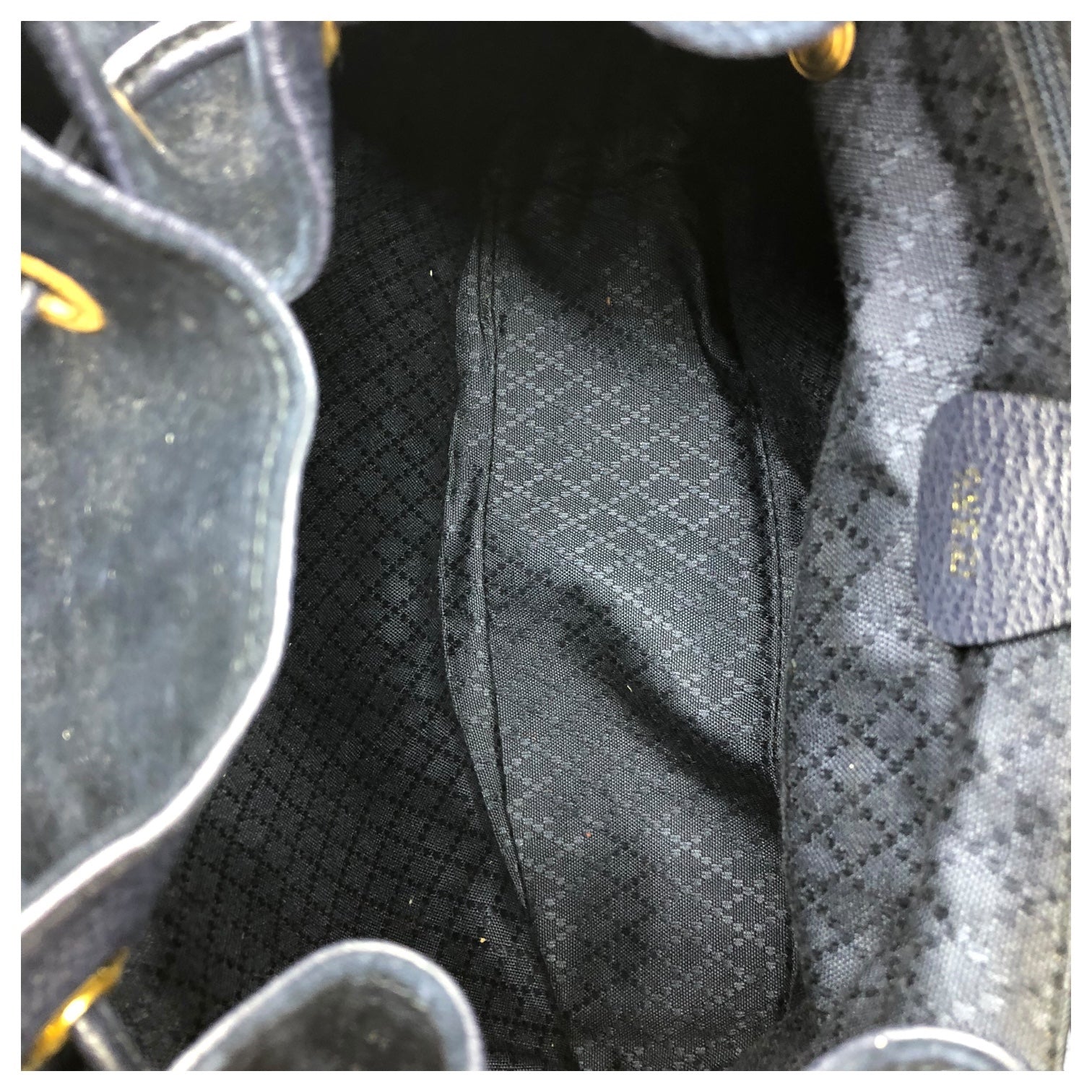 GUCCI(グッチ) vintage suede leather bamboo backpack ヴィンテージ スウェード レザー バンブー リュック 003 1998 0016 ネイビー バックパック 竹 鞄 バッグ