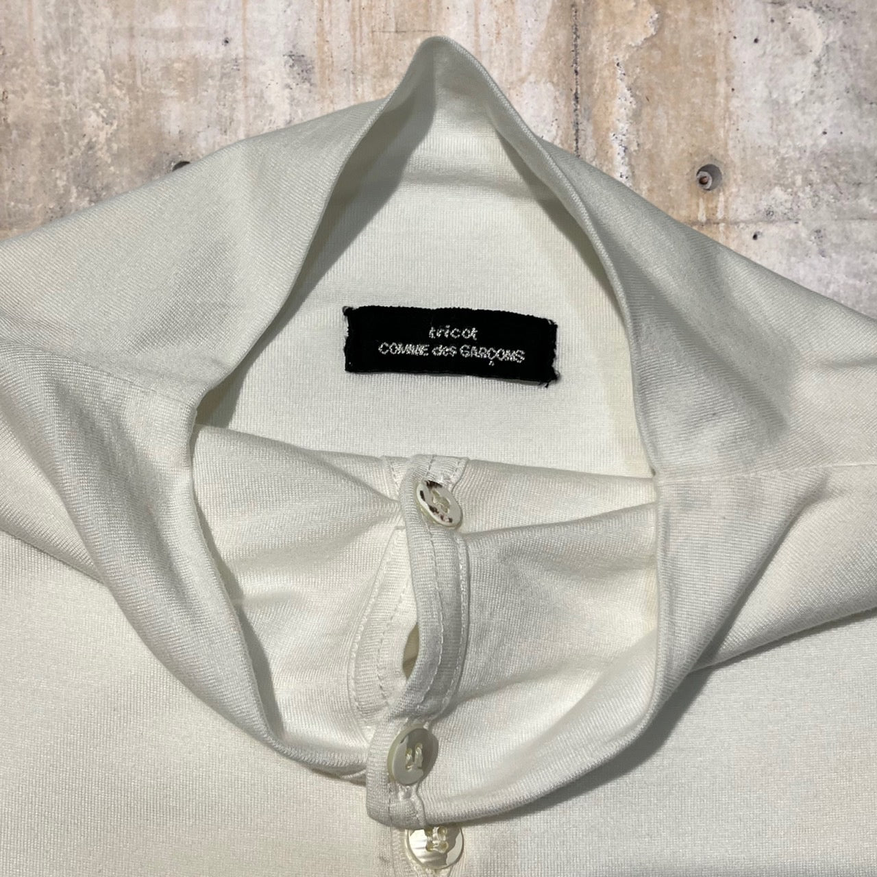 tricot COMME des GARCONS(トリココムデギャルソン) S/Sオールドレイヤードカットソー TT 020040 表記なし(FREE) ホワイト AD2001