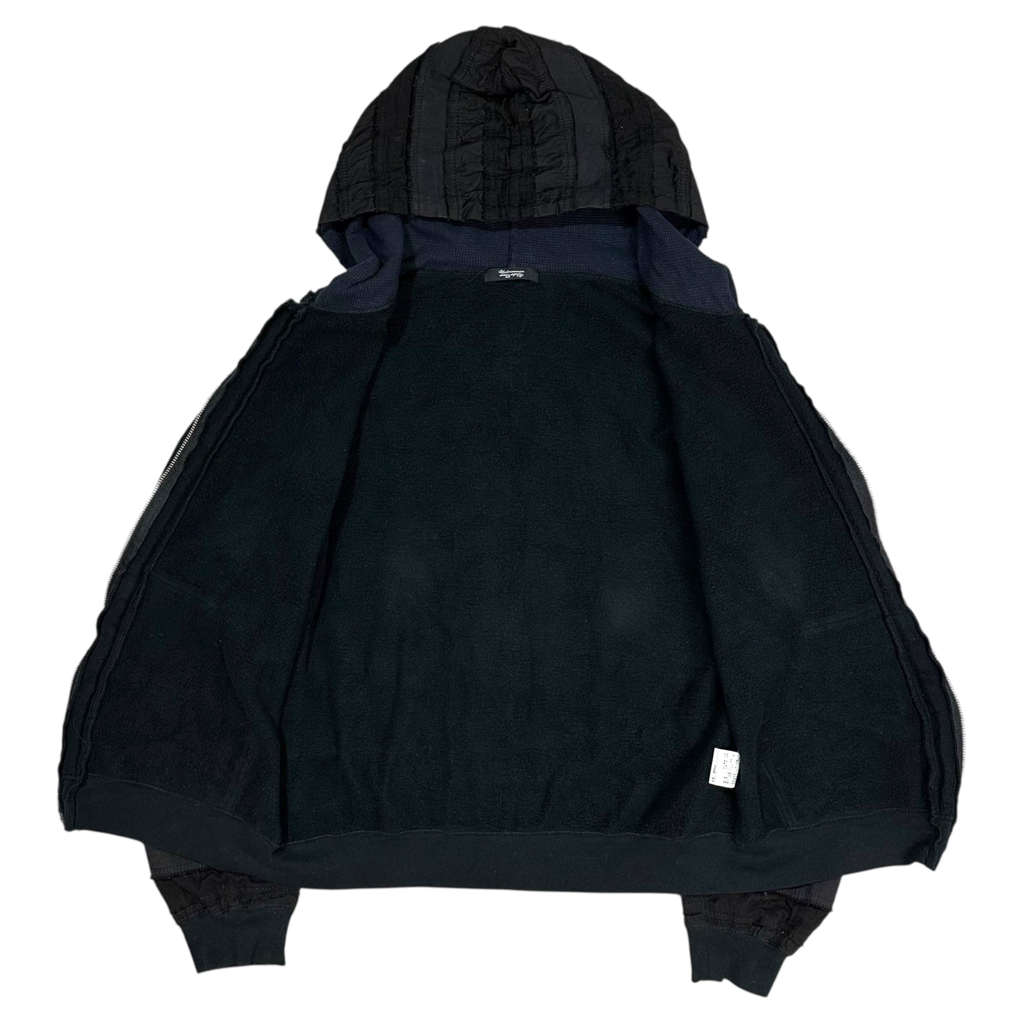 UNDERCOVERISM(アンダーカバイズム) 14SS SCAB Hagi Twin Zip Hoodie 青山限定 ハギ ツイン ジップ パーカー M9802 2 ブラック