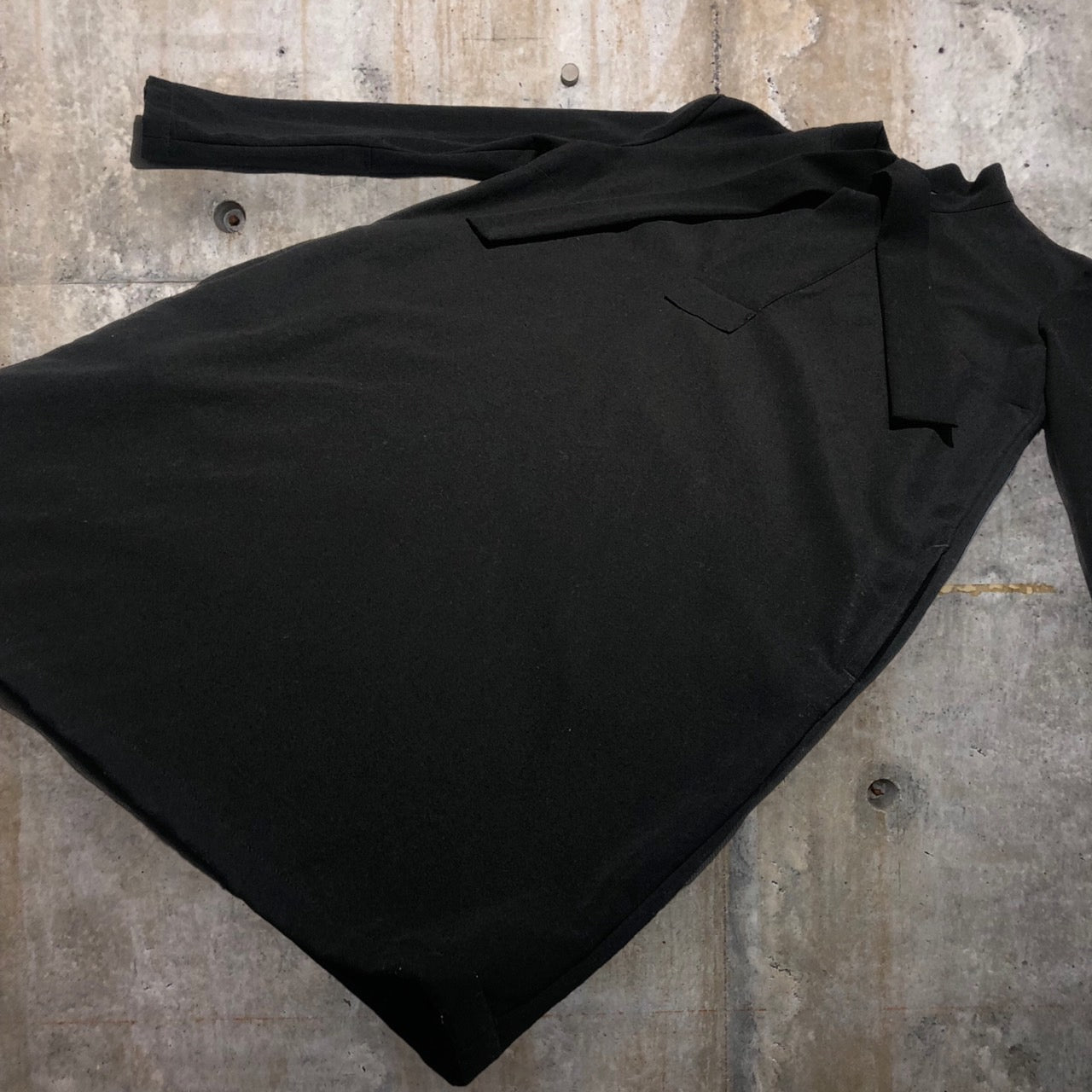 LIMI feu(リミフゥ) ウールギャバワンピース LD-D01-100 S ブラック