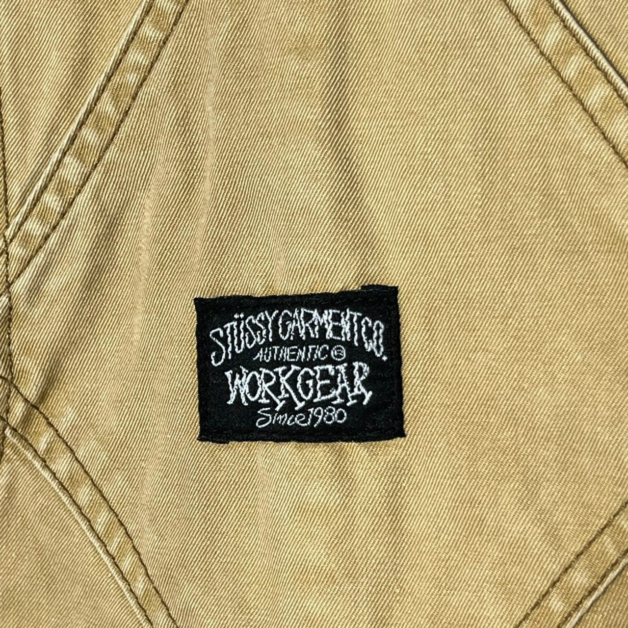 STUSSY(ステューシー) Distressed double knee overalls ユーズド加工 ダブルニー オーバーオール M ブラウン