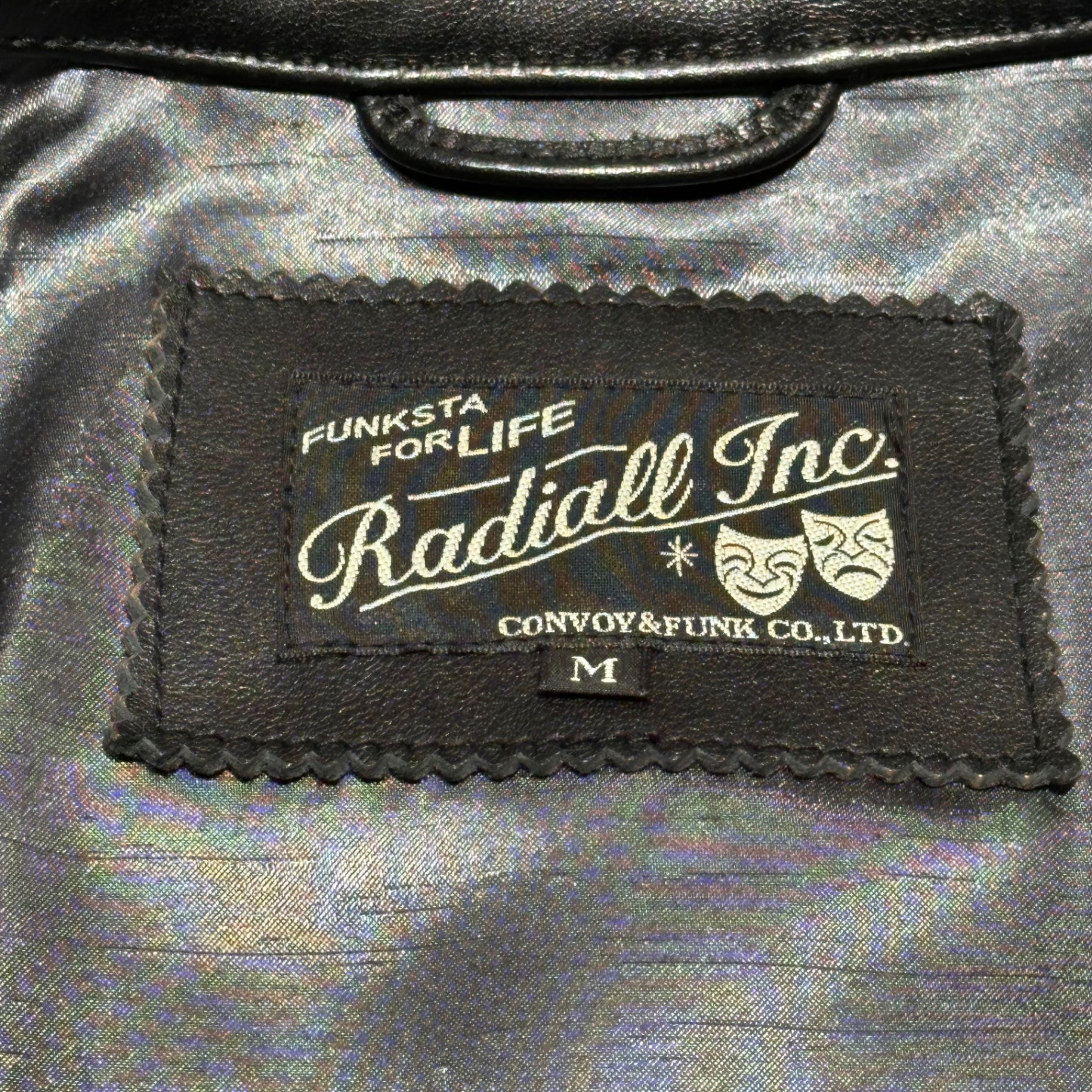RADIALL(ラディアル) 09AW CONVOYS Back Patch Single Leather Rider Jacket バックワッペン シングル レザー ライダース ジャケット 09WS-27 M ブラック
