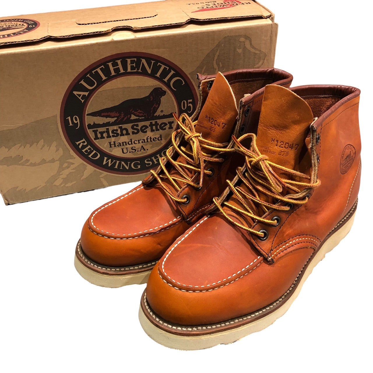 RED WING(レッドウィング) 90's Irish Setter アイリッシュセッター ワーク ブーツ ヴィンテージ 875 SIZE 9D(27cm程度) ブラウン 箱付