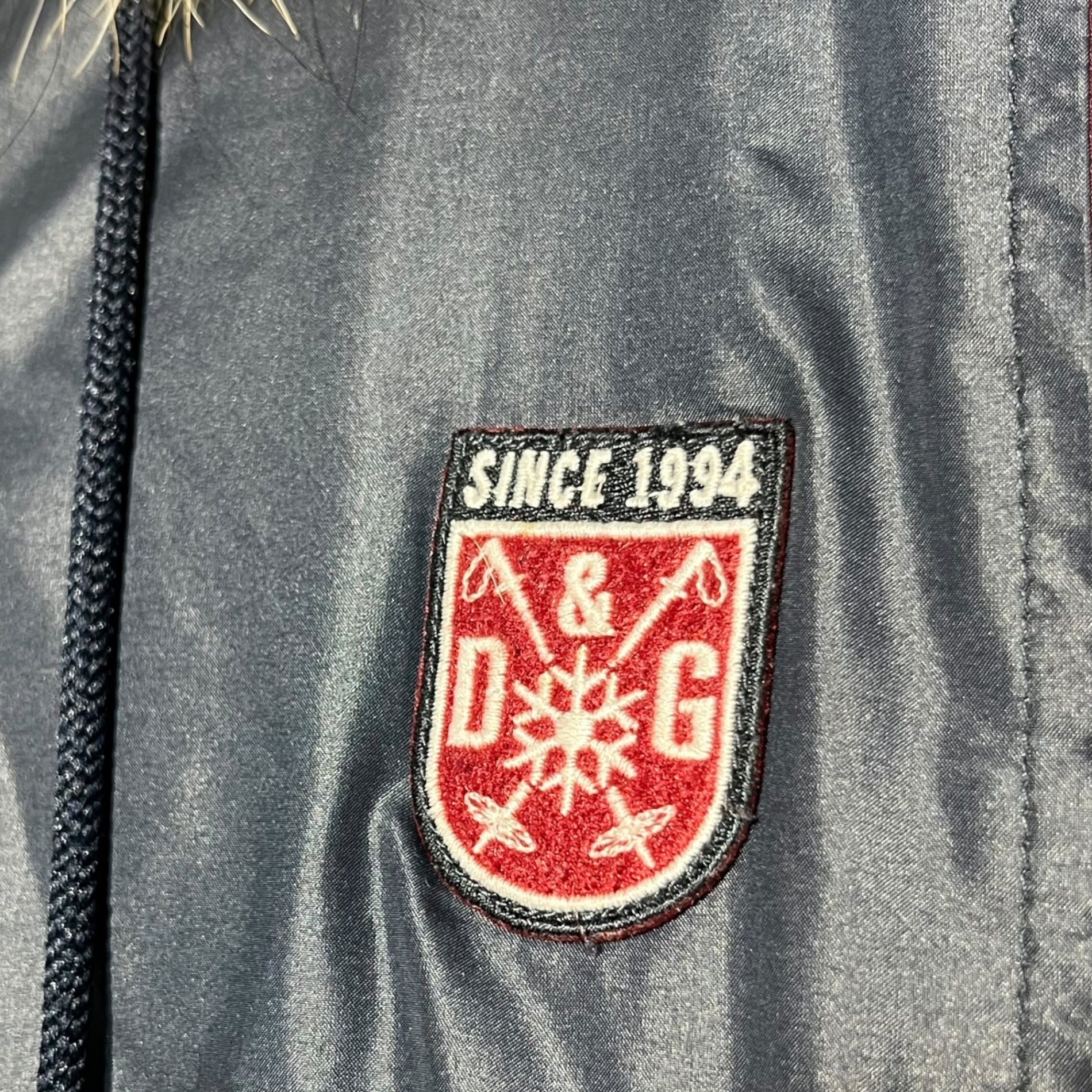 D&G(ディー&ジー ドルガバ ドルチェ&ガッバーナ) 00's Multicolor Hooded Fur Paddet Jacket マルチカラー フーデット ファー付 中綿 ジャケット RB0446 46(M程度) マルチカラー