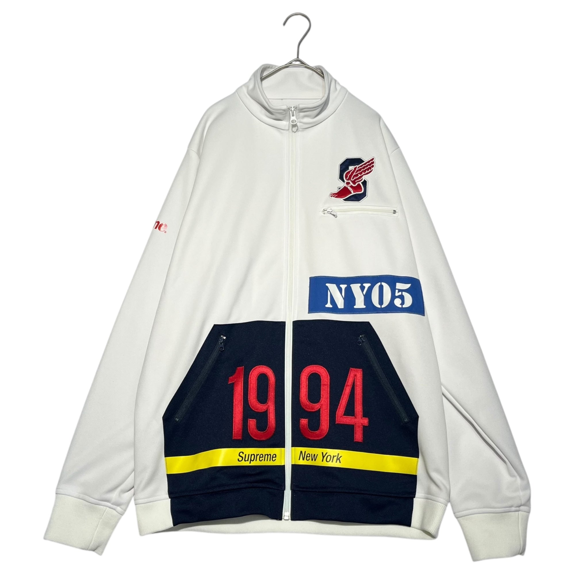 SUPREME(シュプリーム) 2005AW "1994" wing foot truck jacket ウィング フット トラック ジャケット L ホワイト 00's ジャージ パロディー