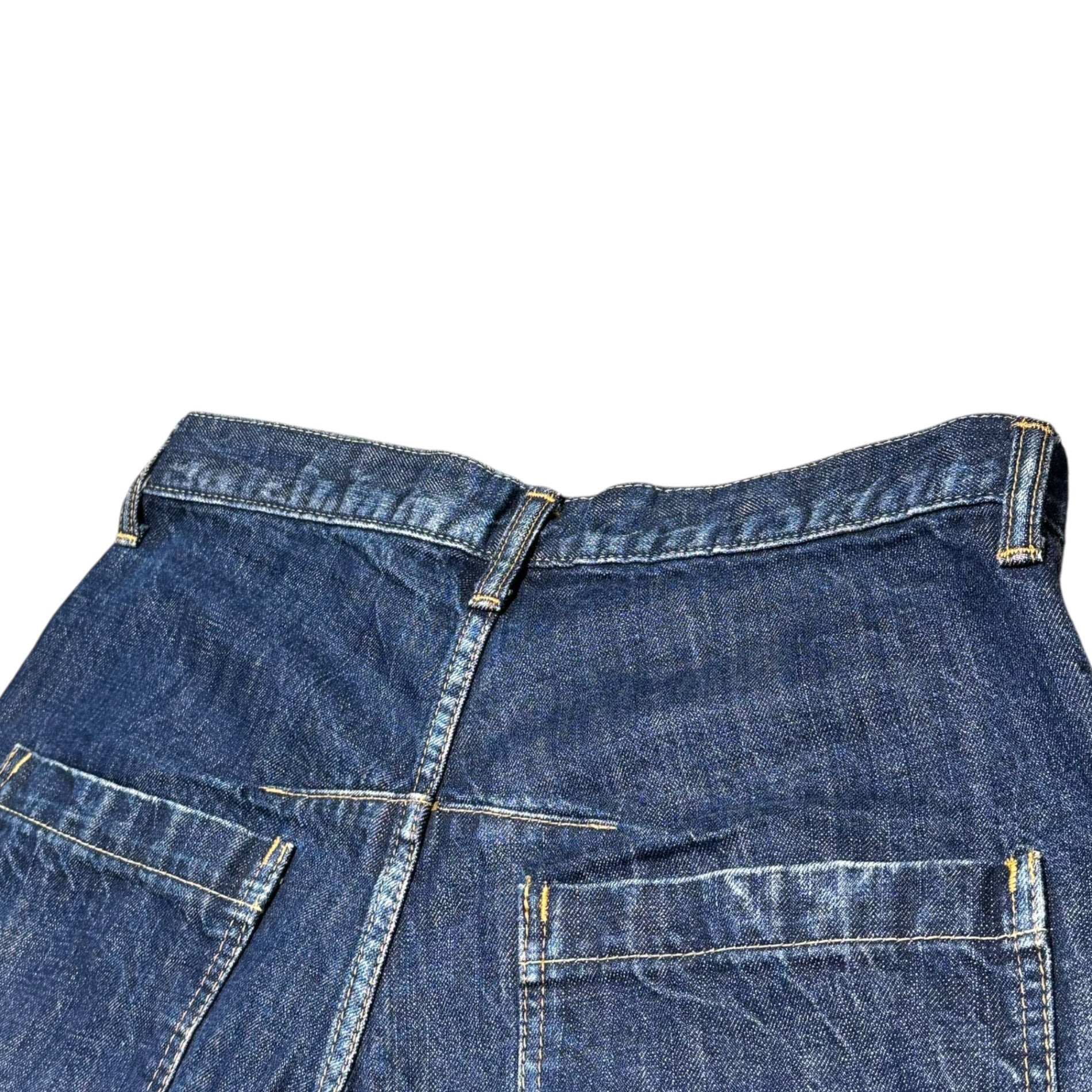 Y's(ワイズ) 09AW Curved Hem Pocket Wide Denim Pants カーブ 変形 裾ポケット ワイド デニム パンツ YZ-P02-008 2(S) インディゴ